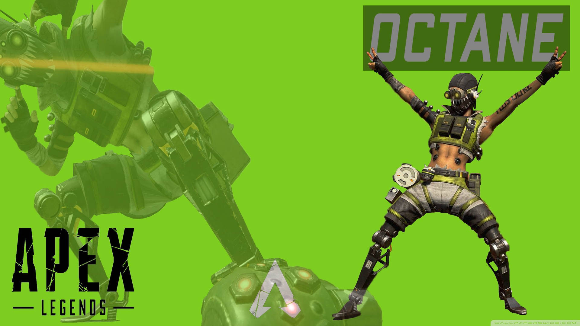 Apex Legends Octane רגליים פשוקות — ירוק אסתטי טפט