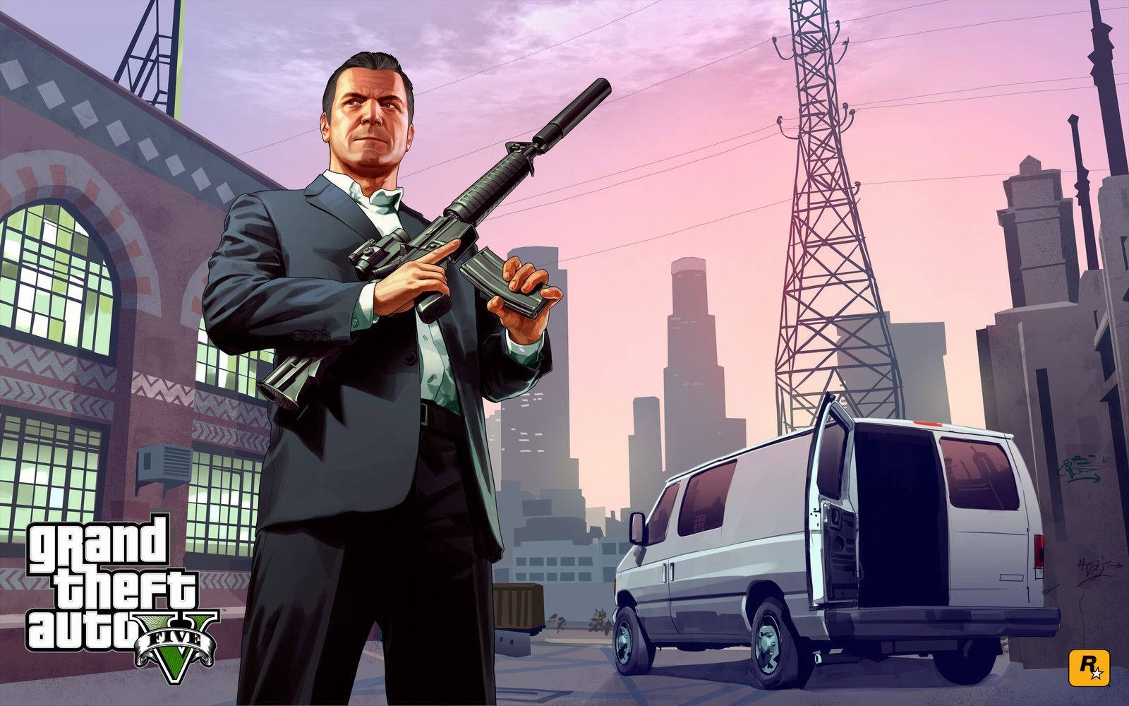 1080p GTA 5 מייקל דה סנטה טפט