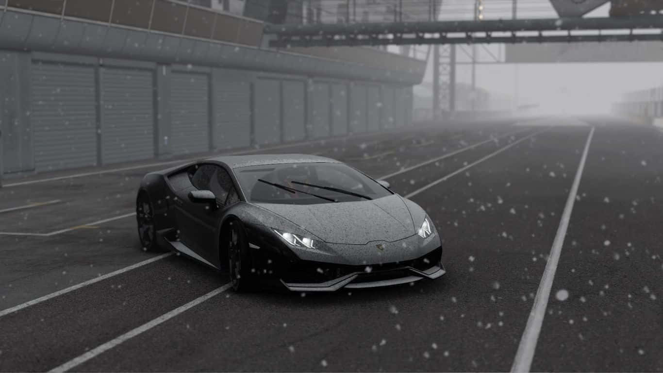 1366x768 רקע Lamborghini Huracán מ-Project Cars 2 טפט