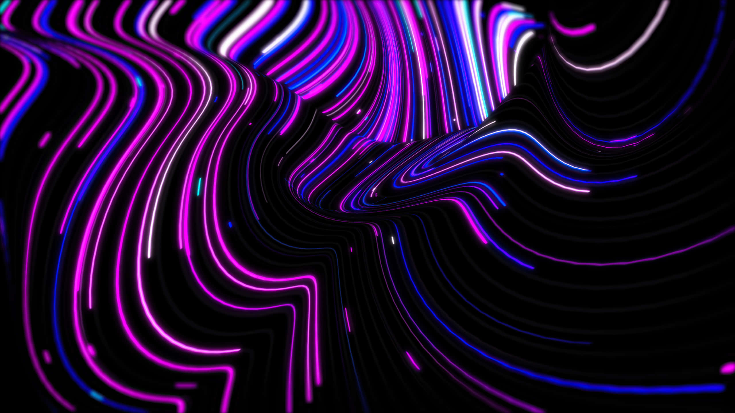 רקע קוים מופשטים בסגול ניאון 1440p AMOLED טפט