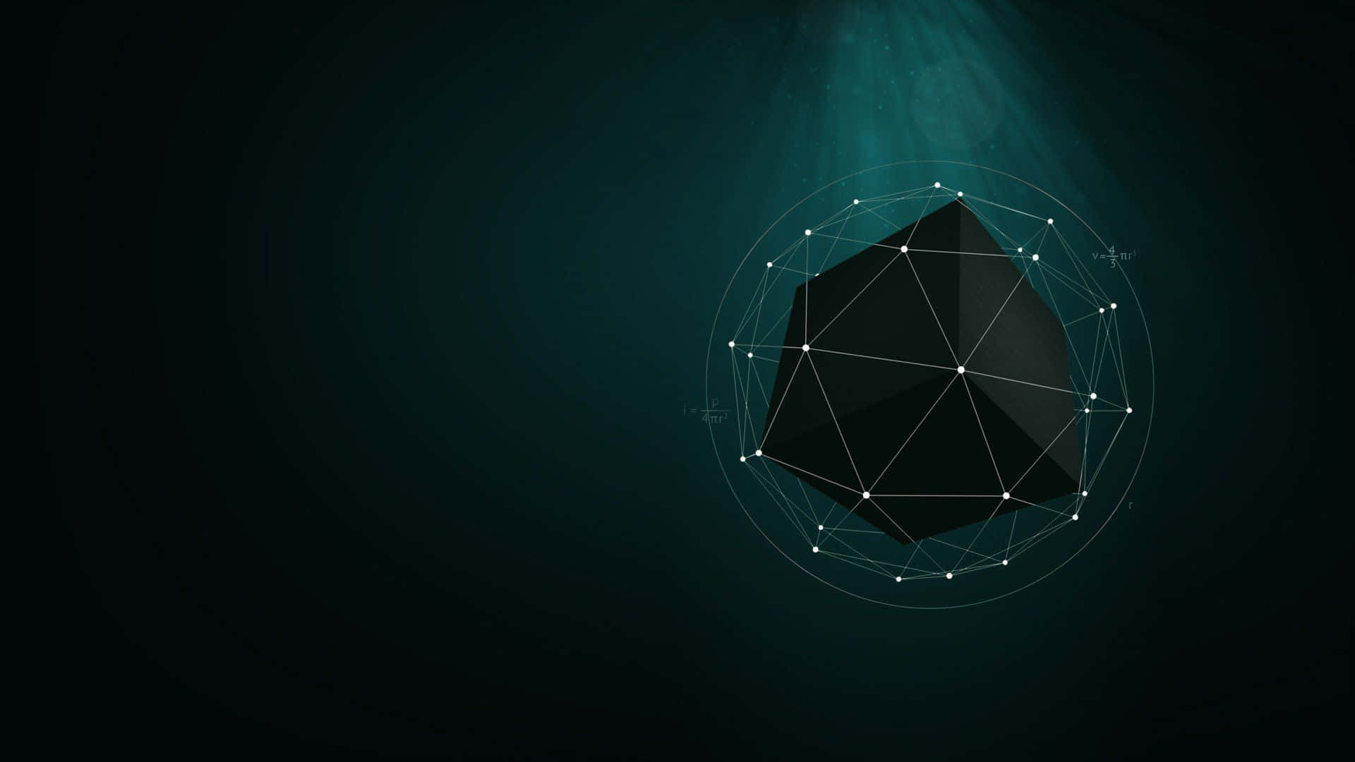 1920 X 1080 קובייה שחורה מינימליסטית טפט