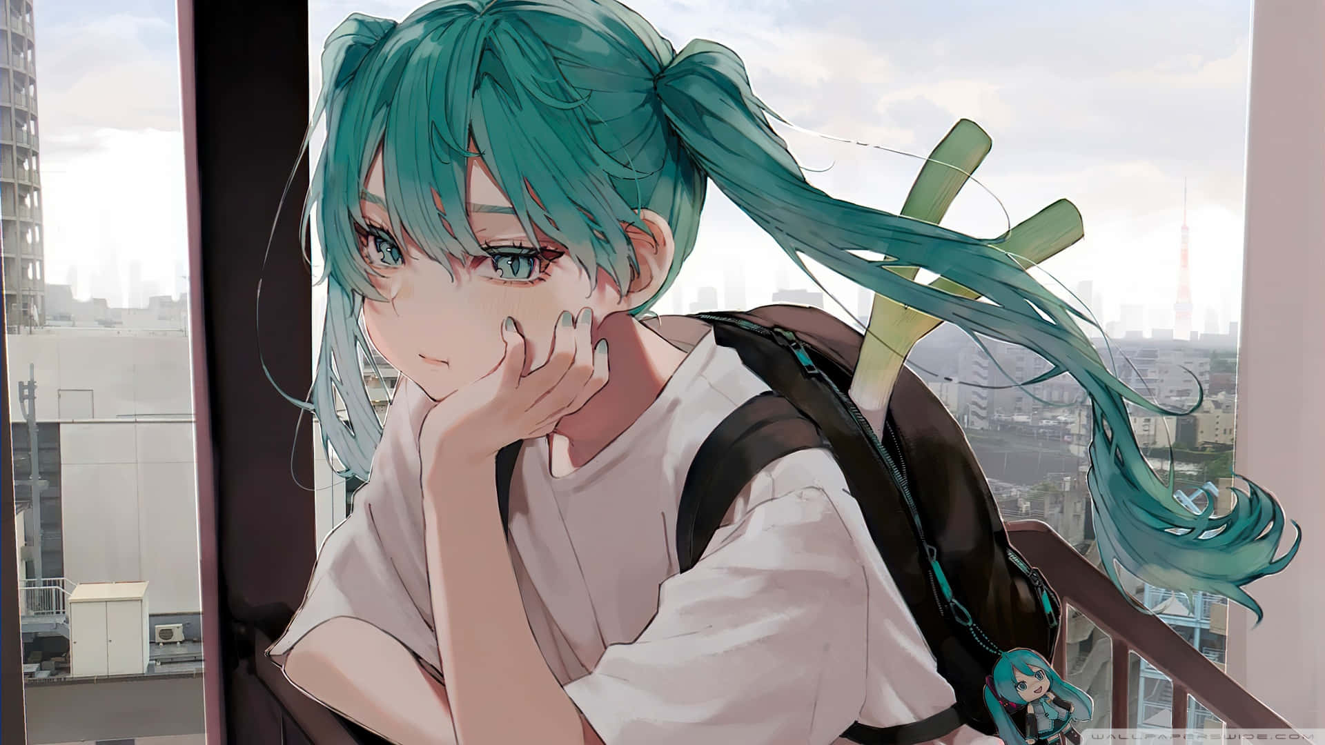 1920x1080 אנימה האצונה מיקו עצובה טפט