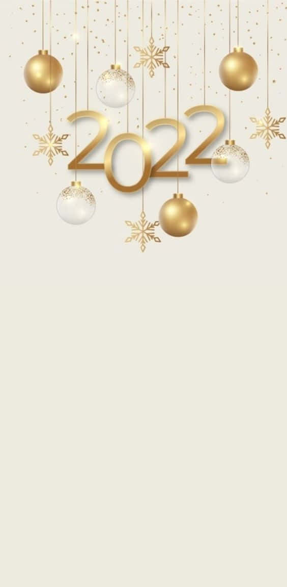 קישוטים תלויים לשנה החדשה 2022 טפט