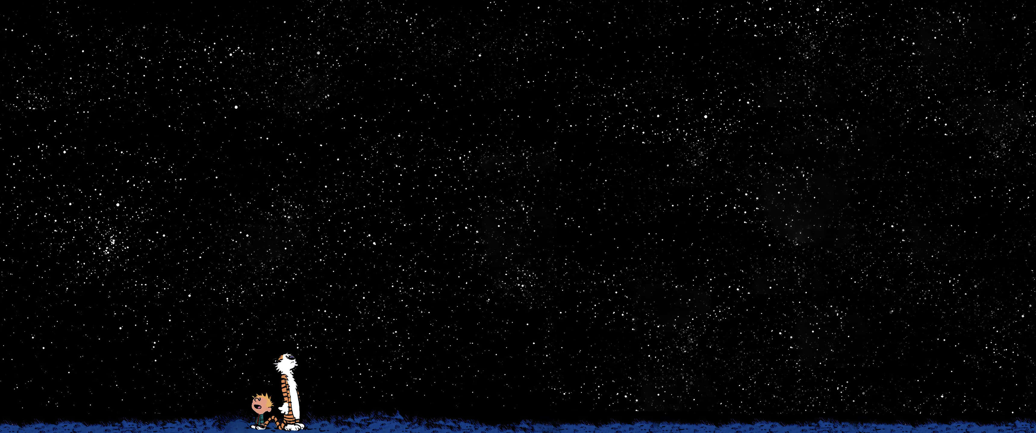 3440x1440 חלל עם קלווין והובס טפט