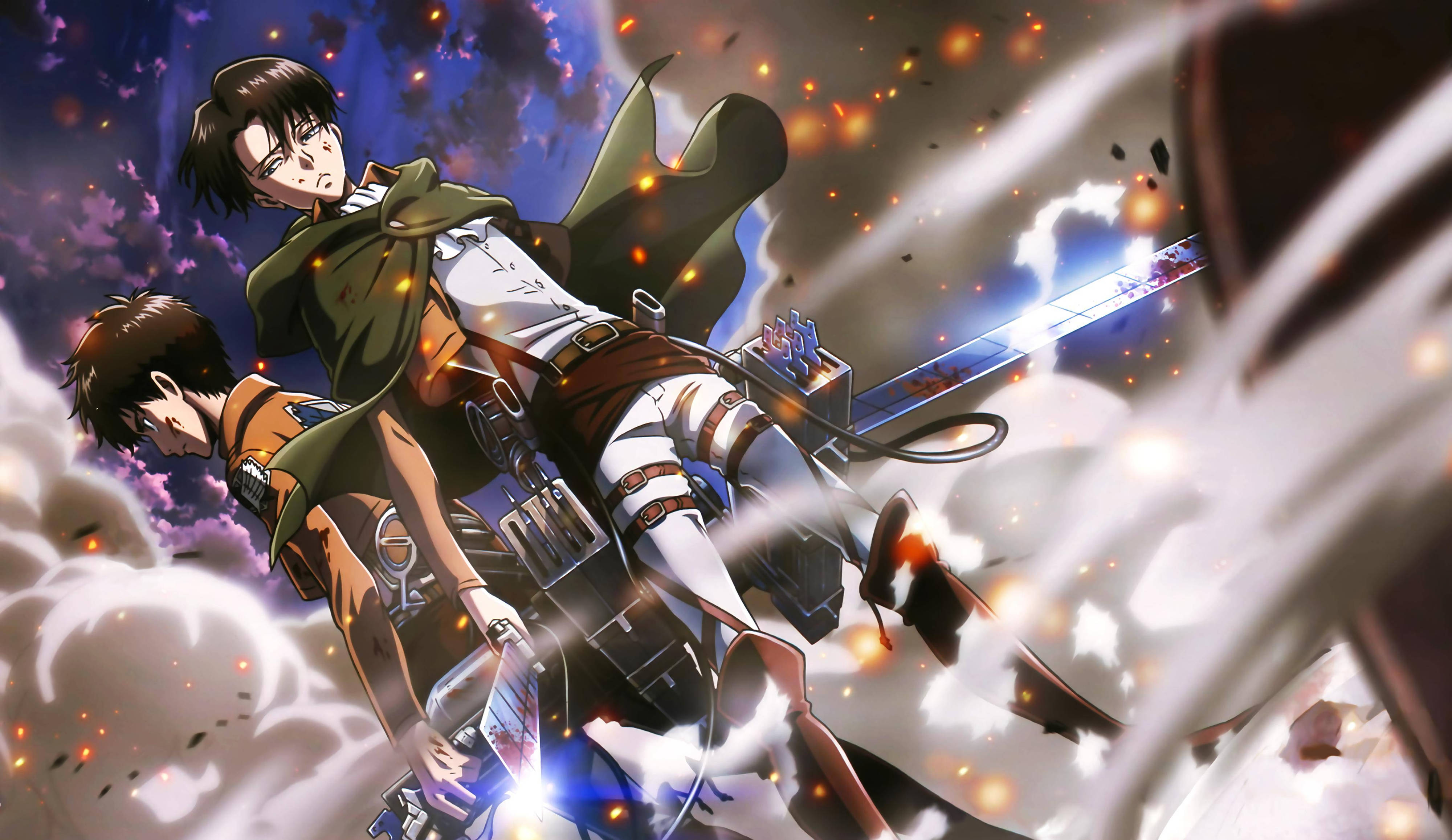 לוי וארן אנימה 4K מ-AOT טפט