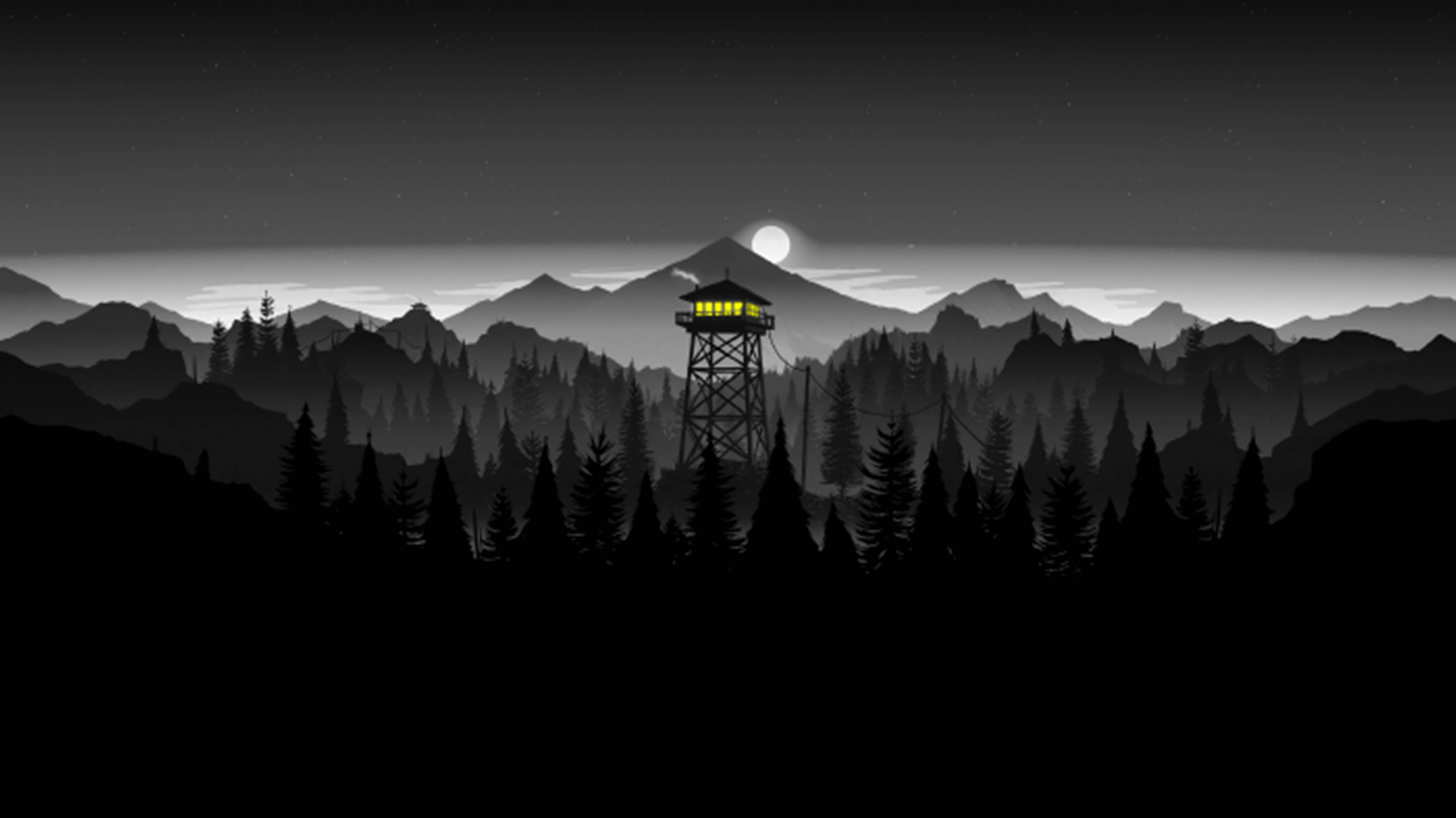 4K Firewatch הרים שחורים ויערות טפט