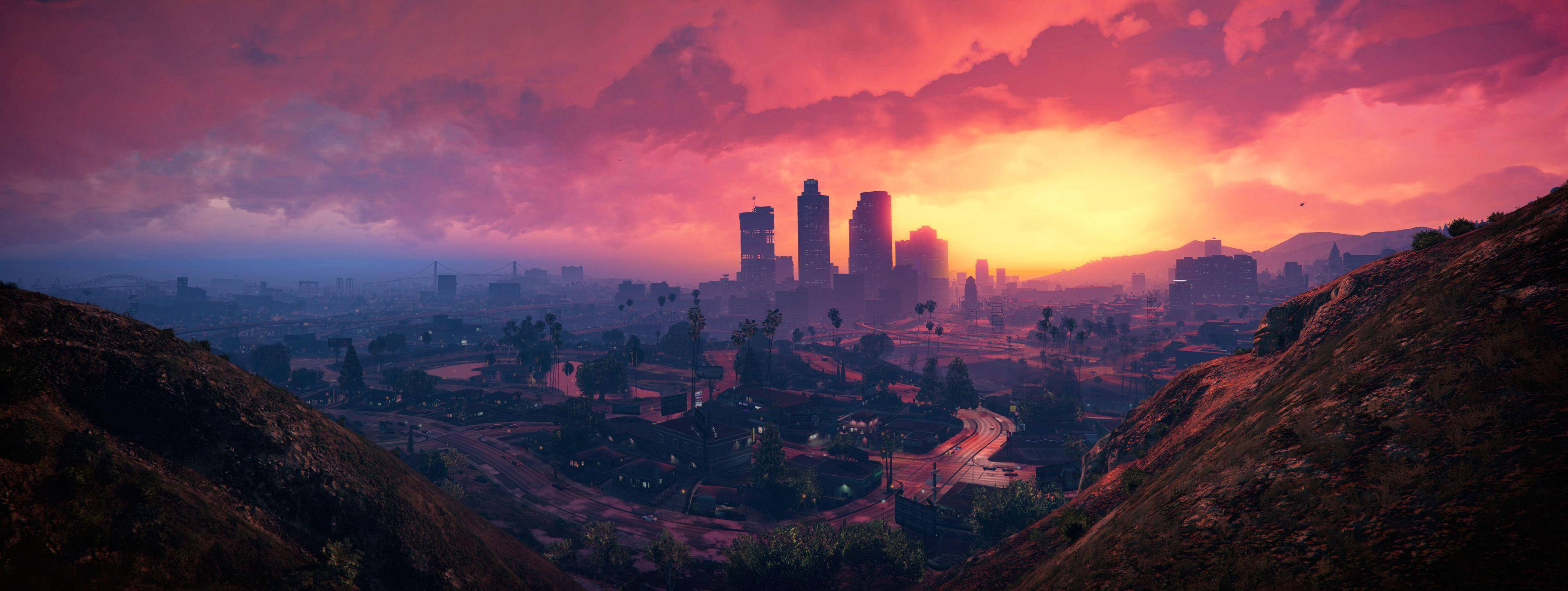 4K GTA 5 קו הרקיע של לוס סנטוס טפט