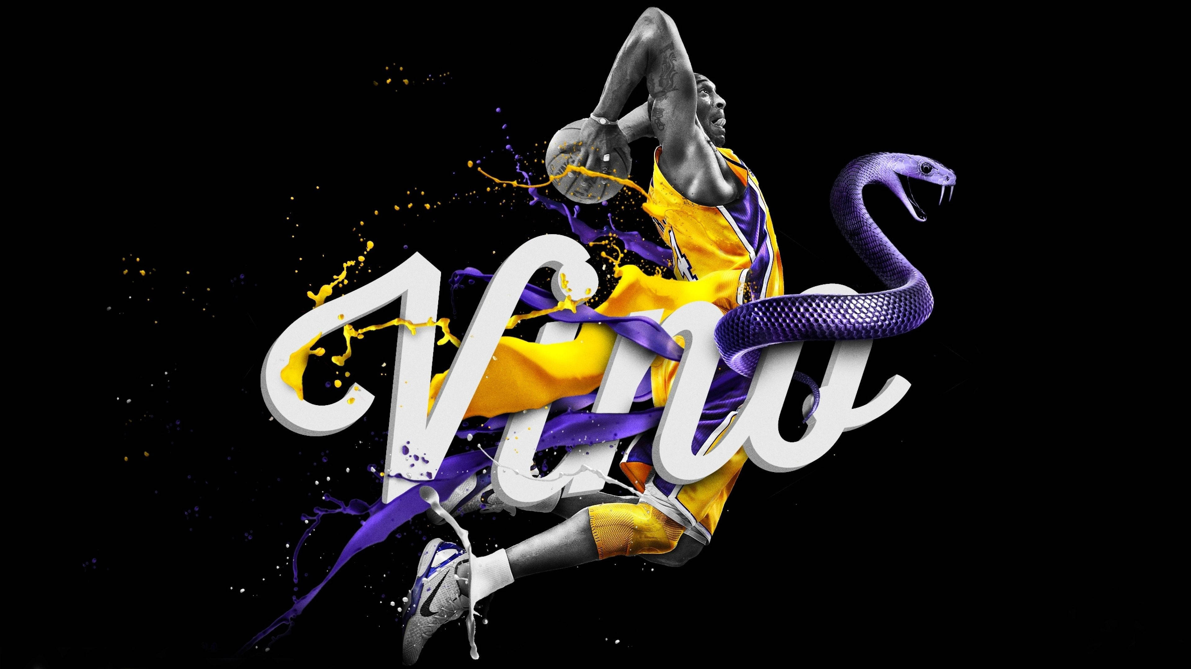 4K NBA קובי בלאק ממבה טפט