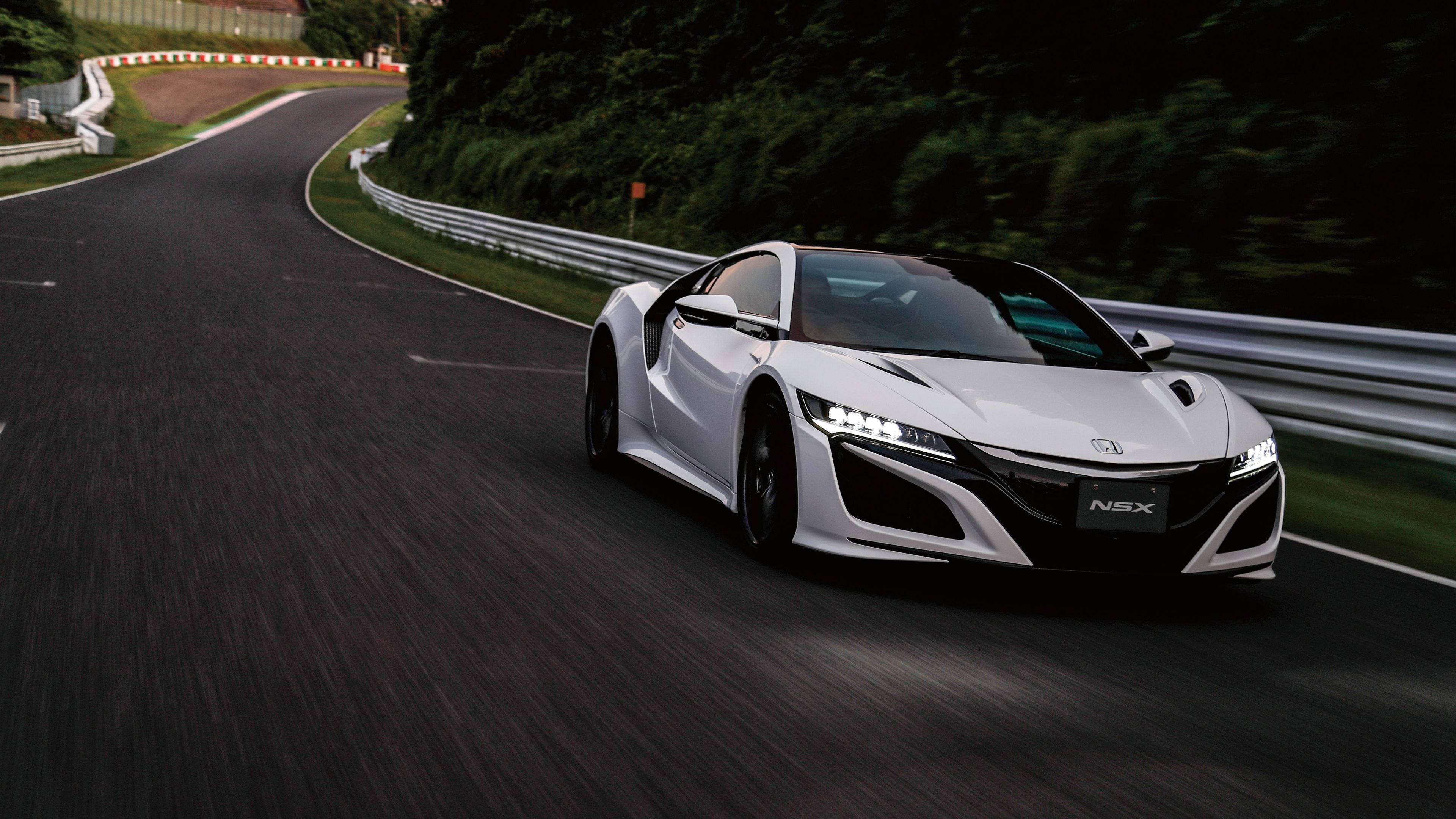 מכונית 4K הונדה NSX לבן פנינה טפט