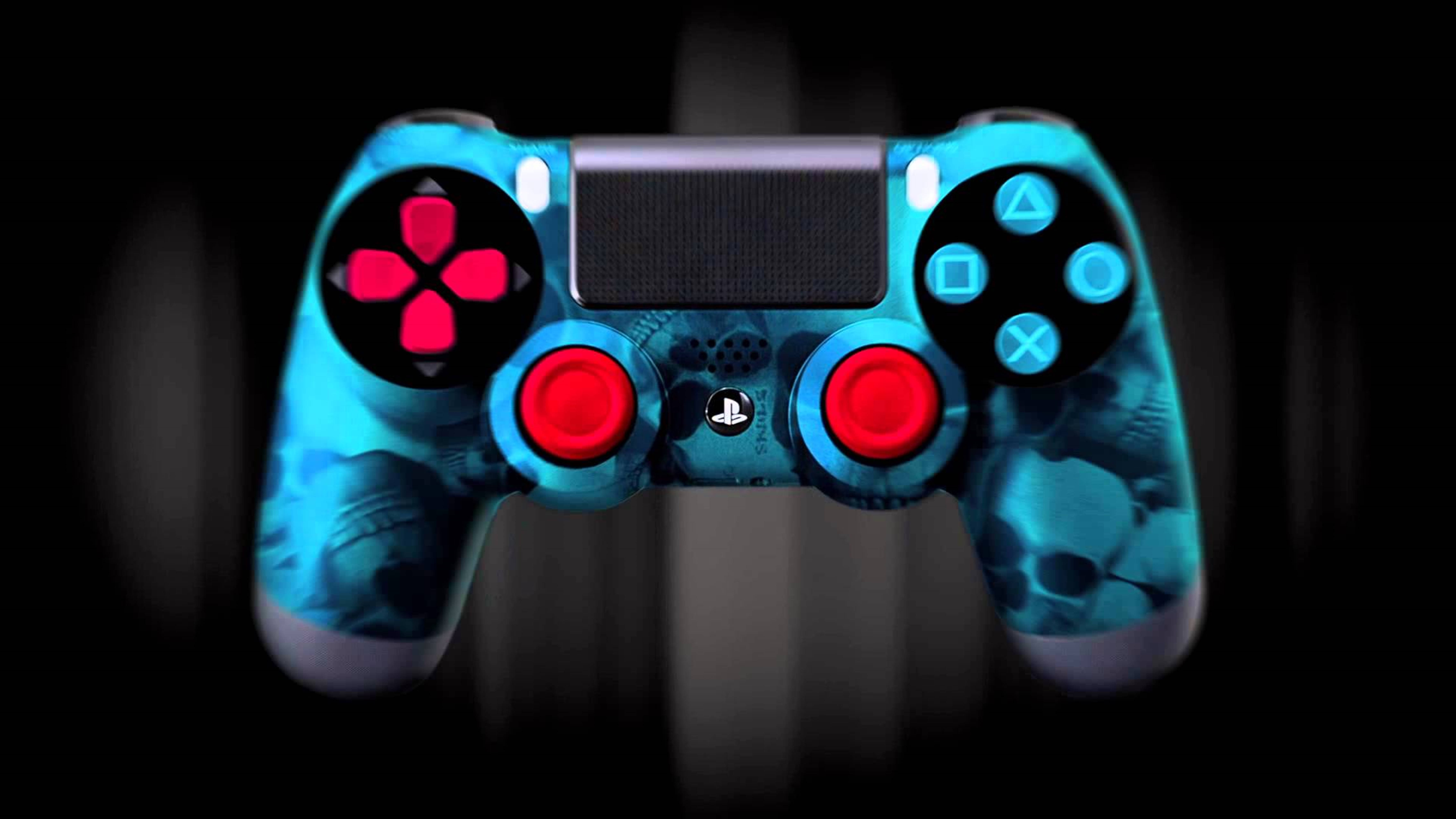 4K PS4 עם מדבקת גולגולת ניאון טפט