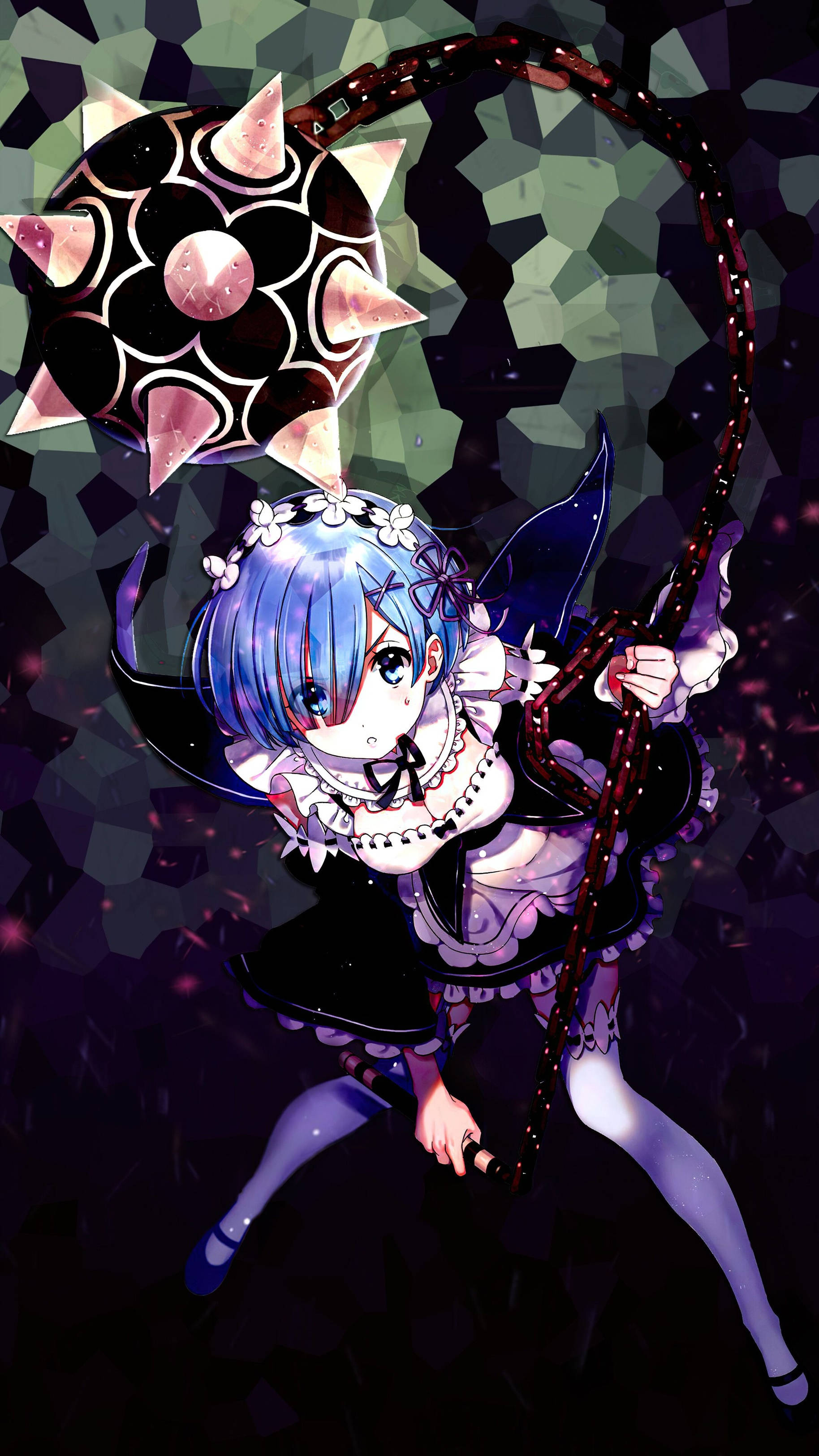 4K אנימה אייפון Re:Zero ראם טפט