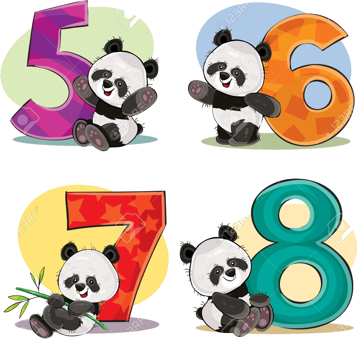פנדה_ מספרים_5_עד_8 טפט