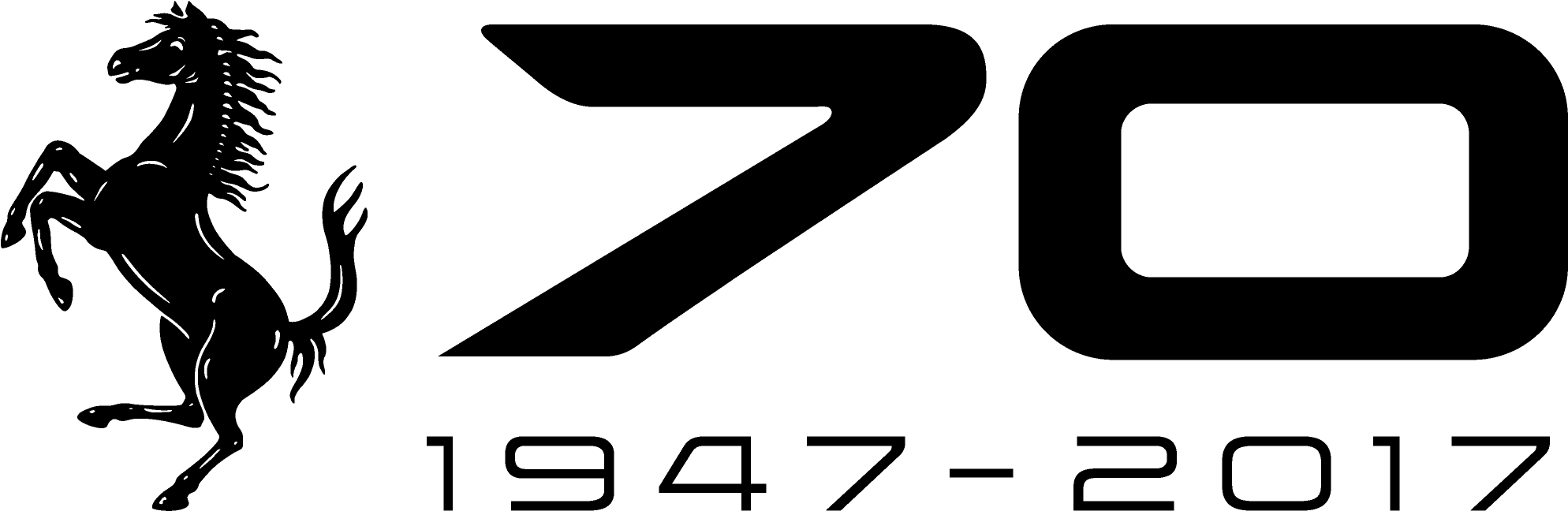 לוגו יום השנה ה-70 של פרארי טפט
