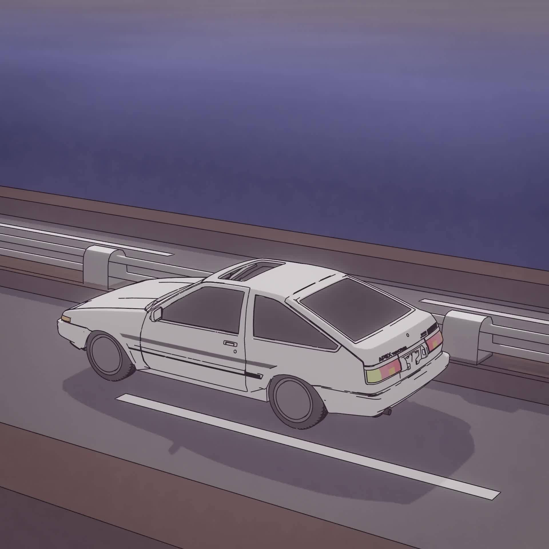 מכונית טויוטה AE86 אנימה טפט