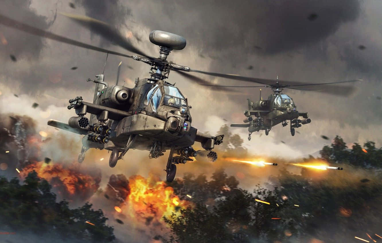 בואינג AH-64 אפאצ׳י מלכותי - לוחם השמיים הנוצצים טפט