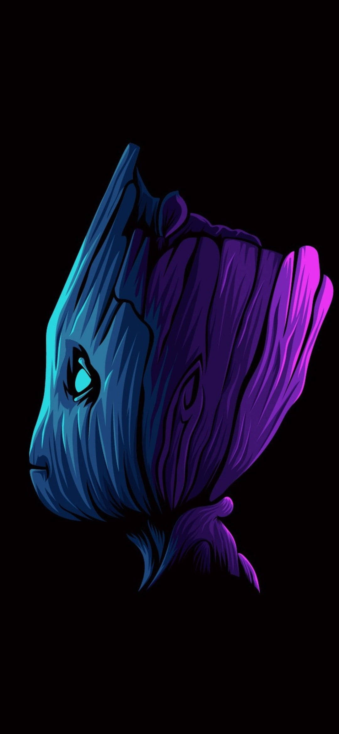 גרוט שחור AMOLED טפט