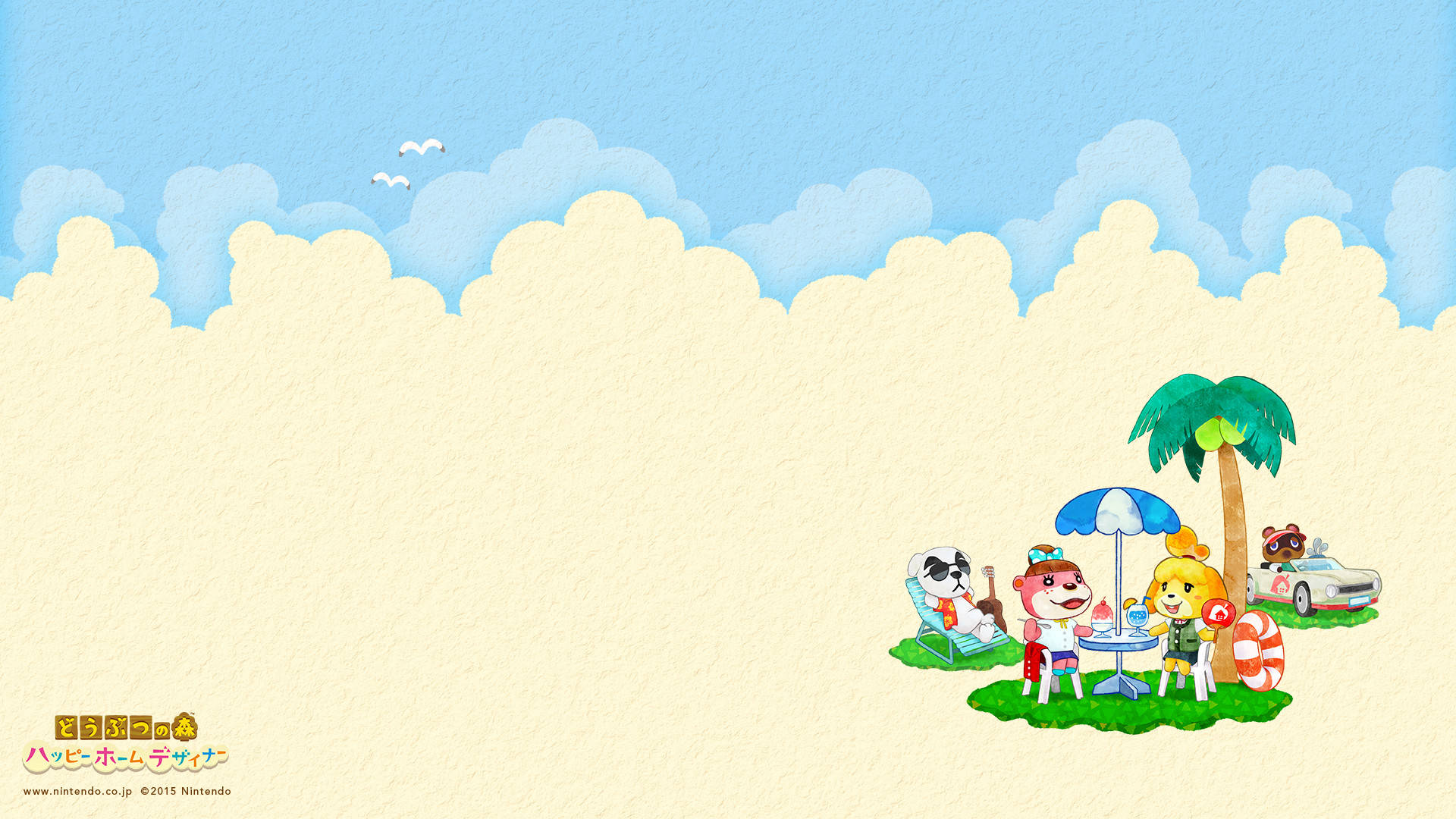 שולחן עבודה קייצי של Animal Crossing טפט