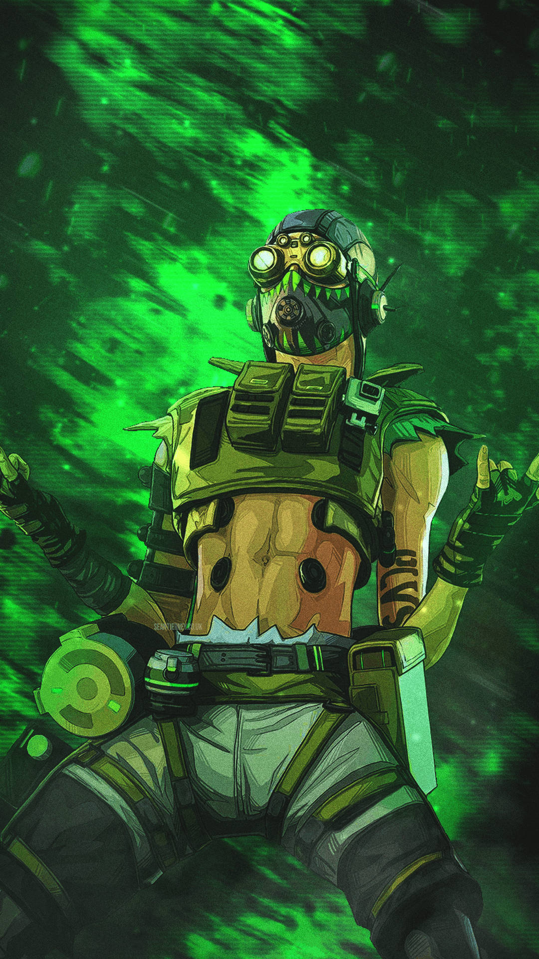 Apex Legends Octane בנושא ירוק טפט