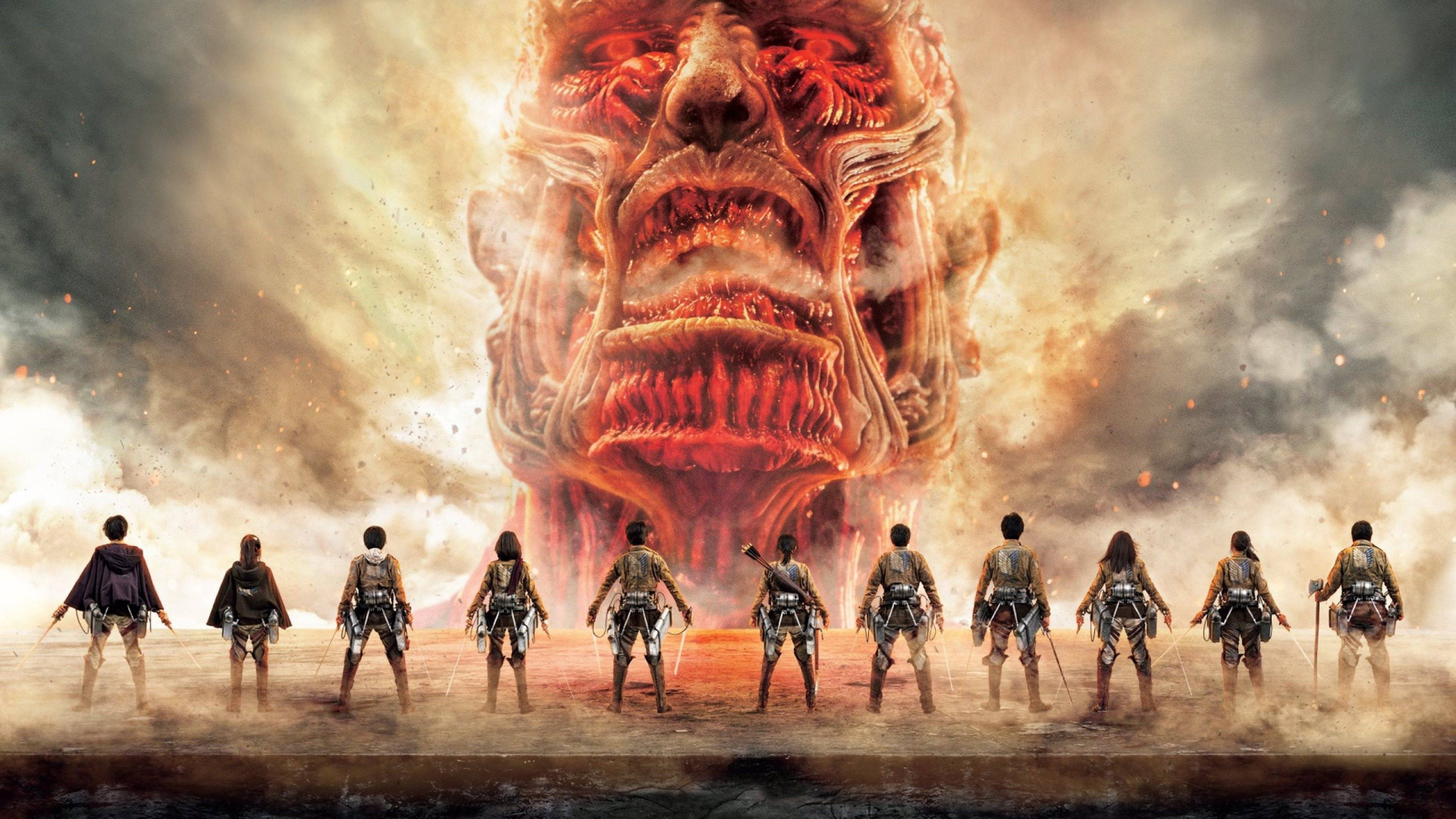 Attack On Titans 4K פני הטיטאן טפט