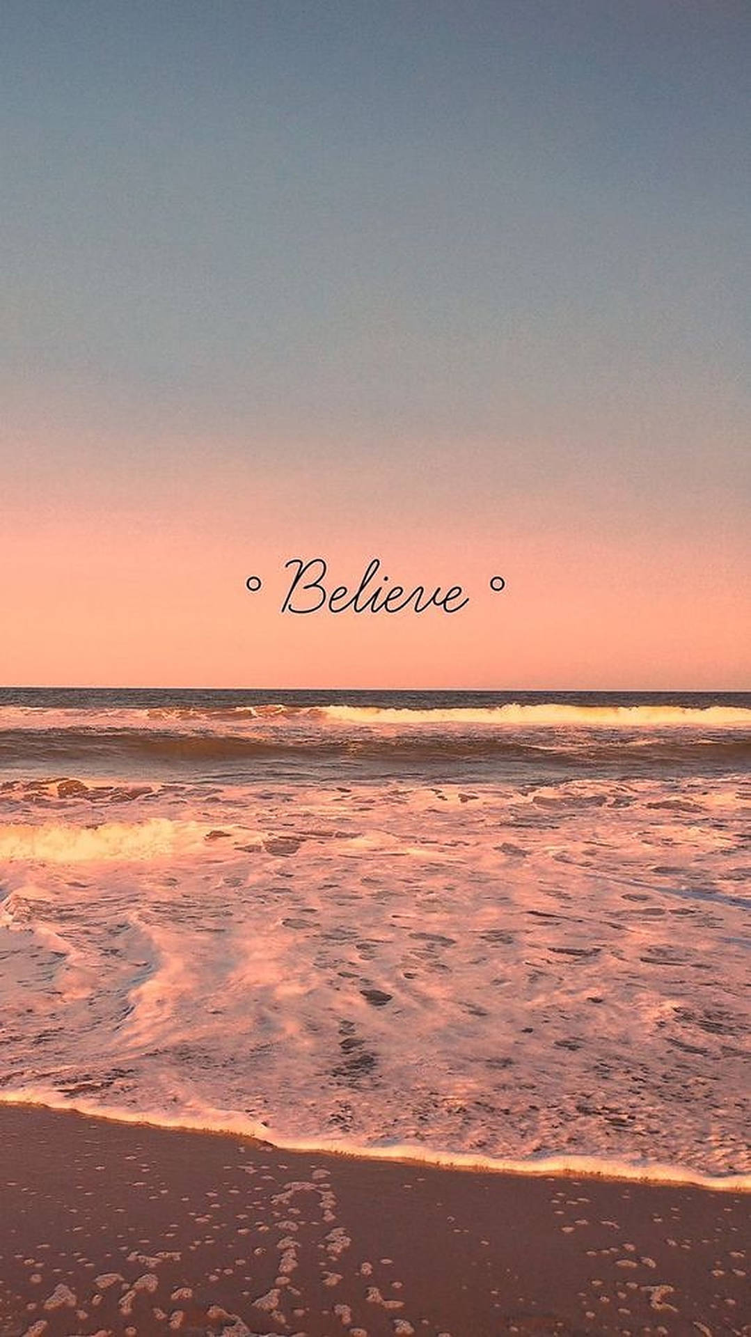 טפט Believe אסתטי לאייפון — אייפון אסתטי טפט