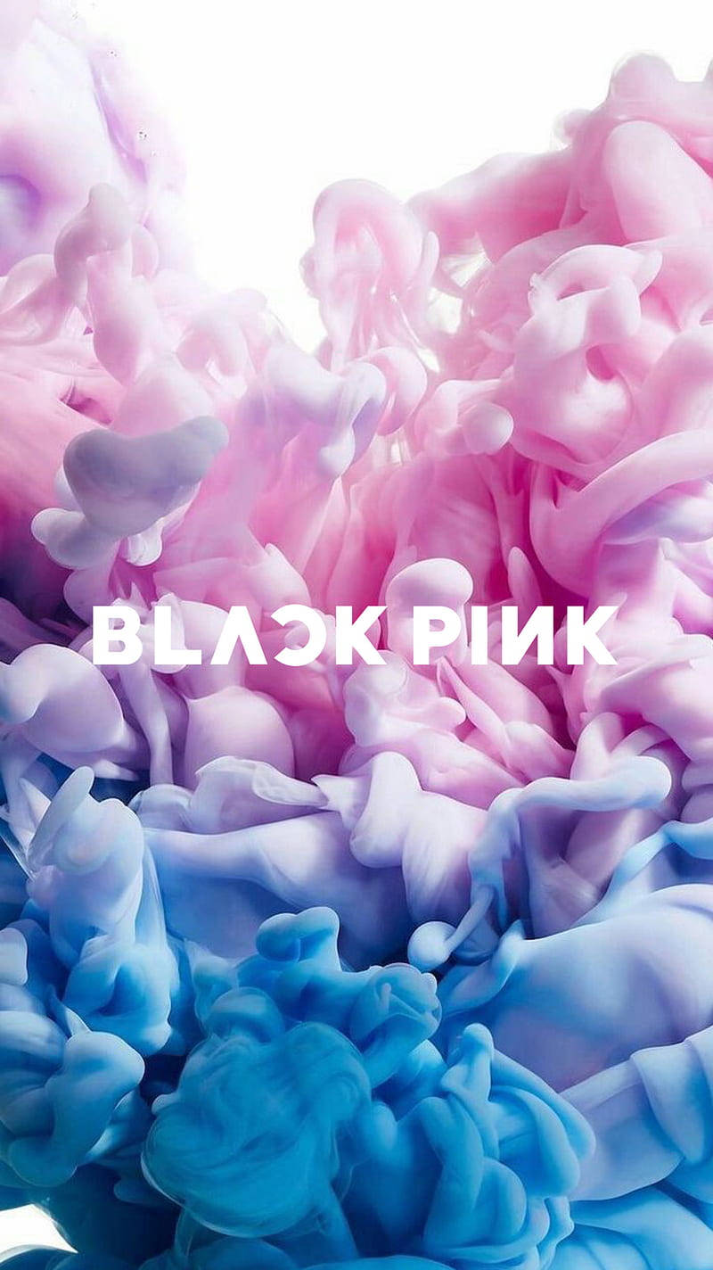לוגו Blackpink באמנות עשן פסטלית טפט