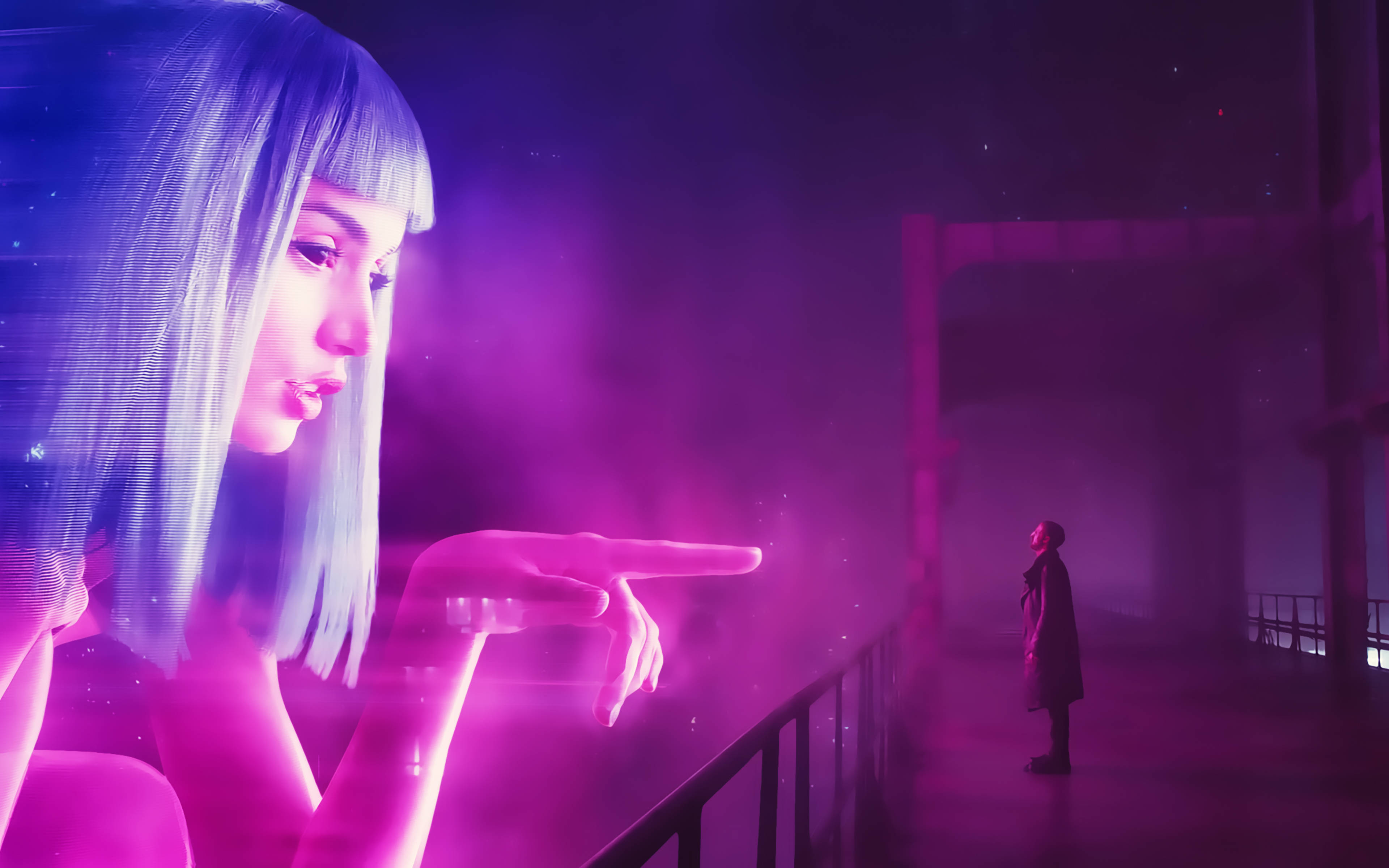 בת לוויה דיגיטלית ג'וי Blade Runner 2049 4K טפט