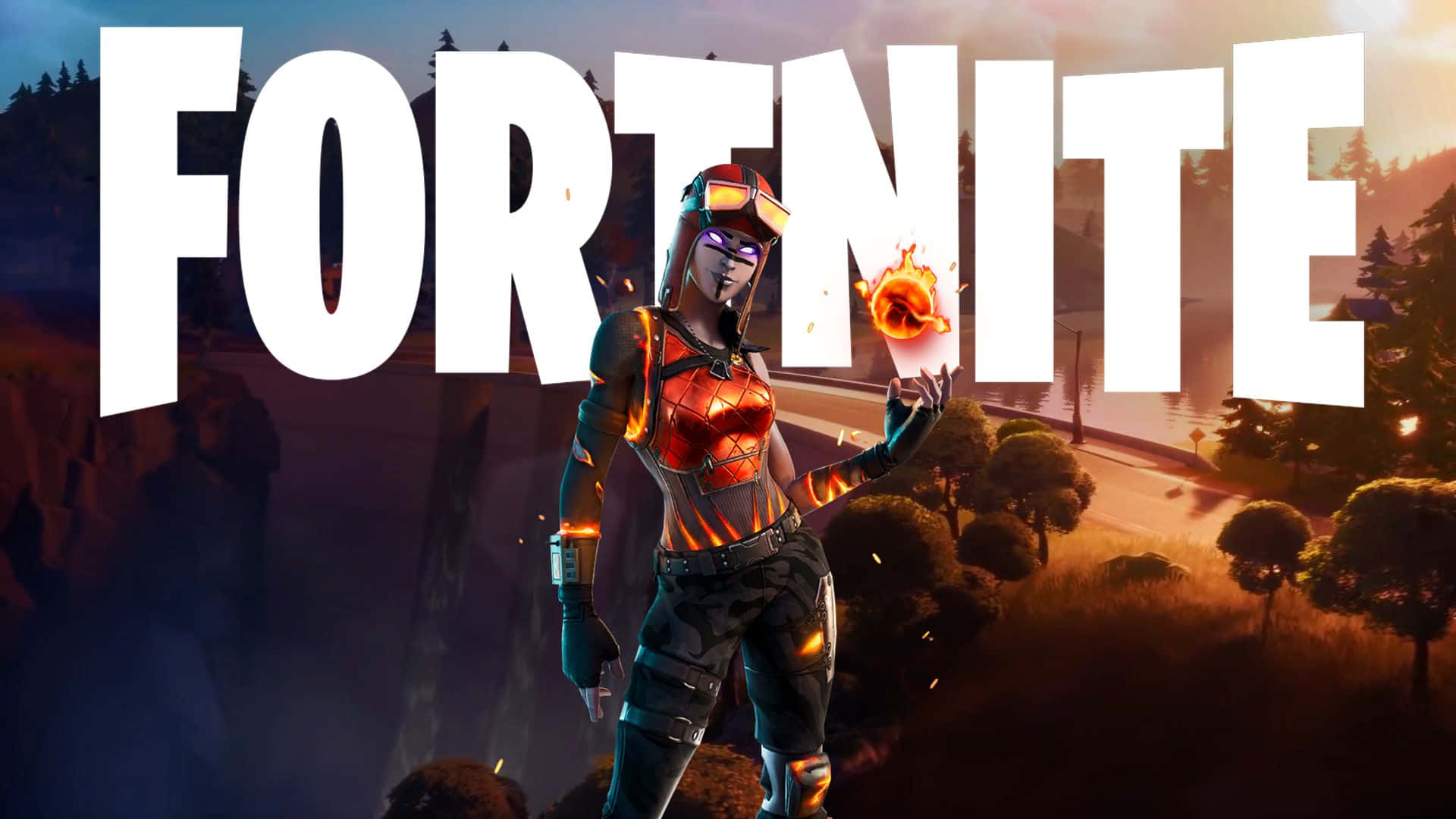 תלבושת Blaze Fortnite לוגו Fortnite טפט