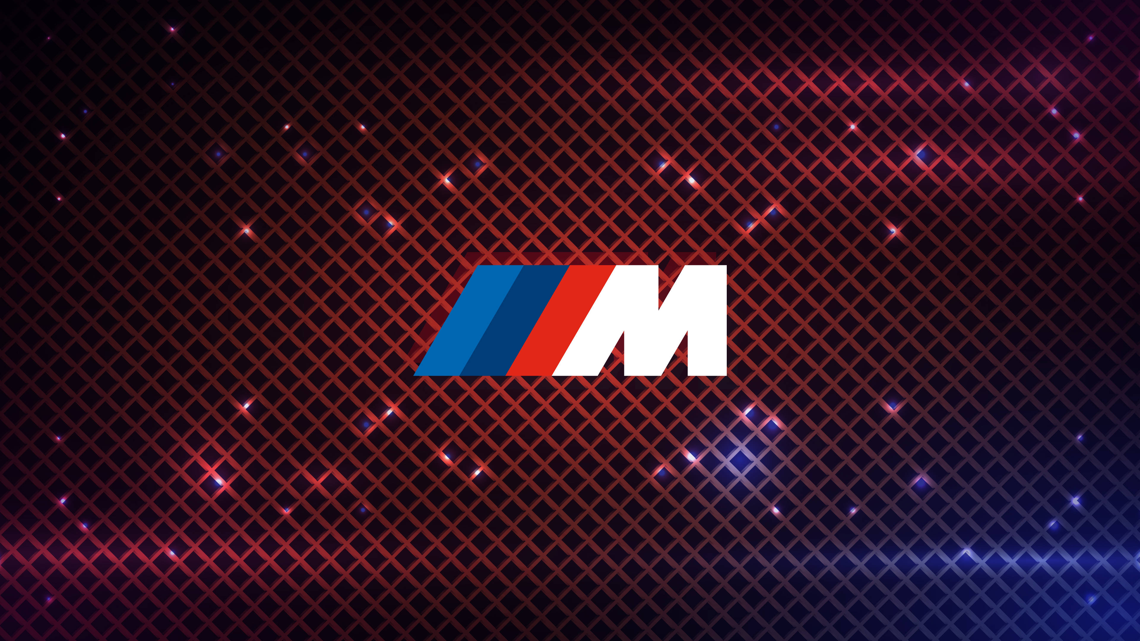 לוגו BMW M על רשת אדומה טפט