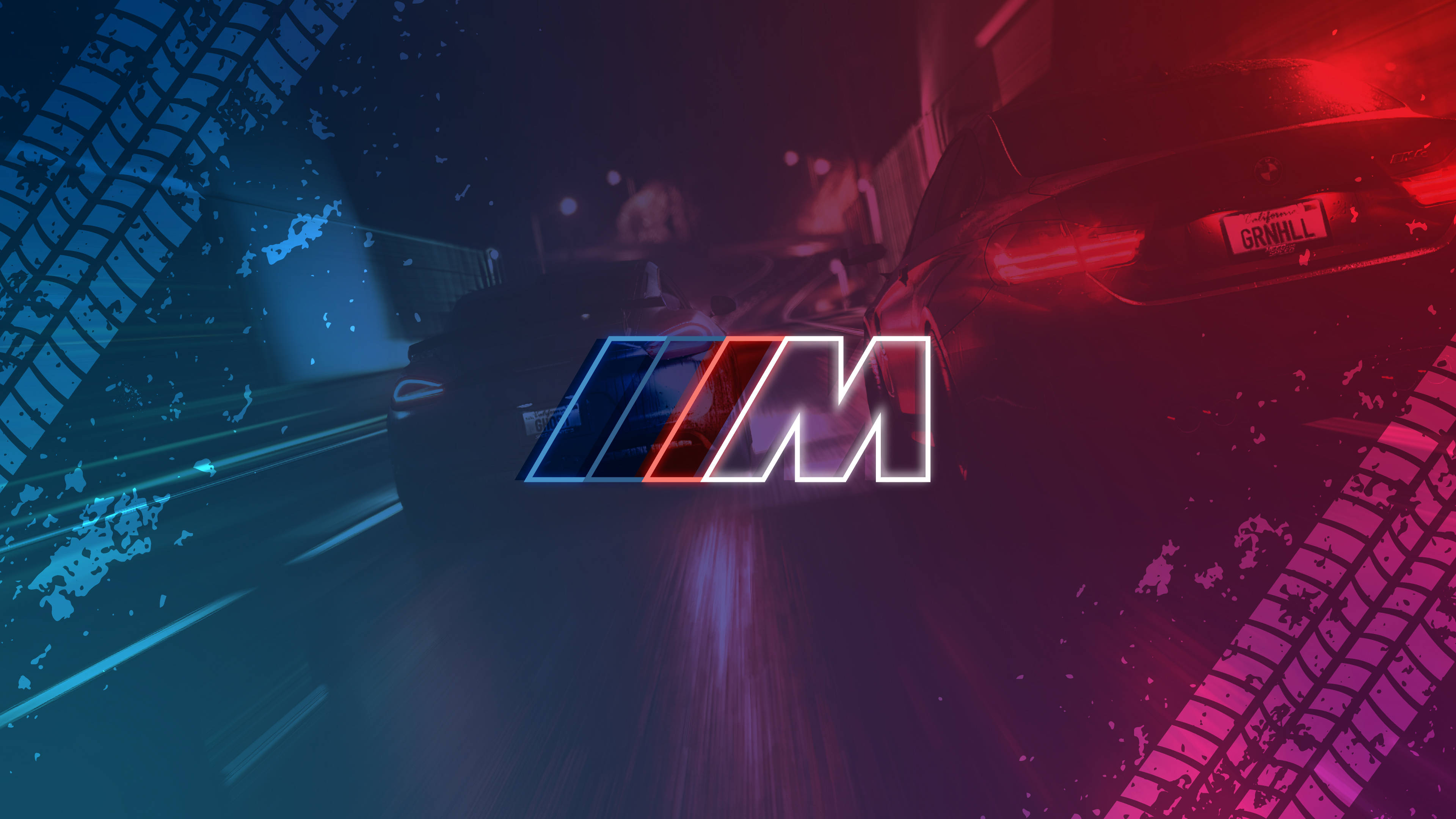 סימני צמיגים לוגו BMW M טפט