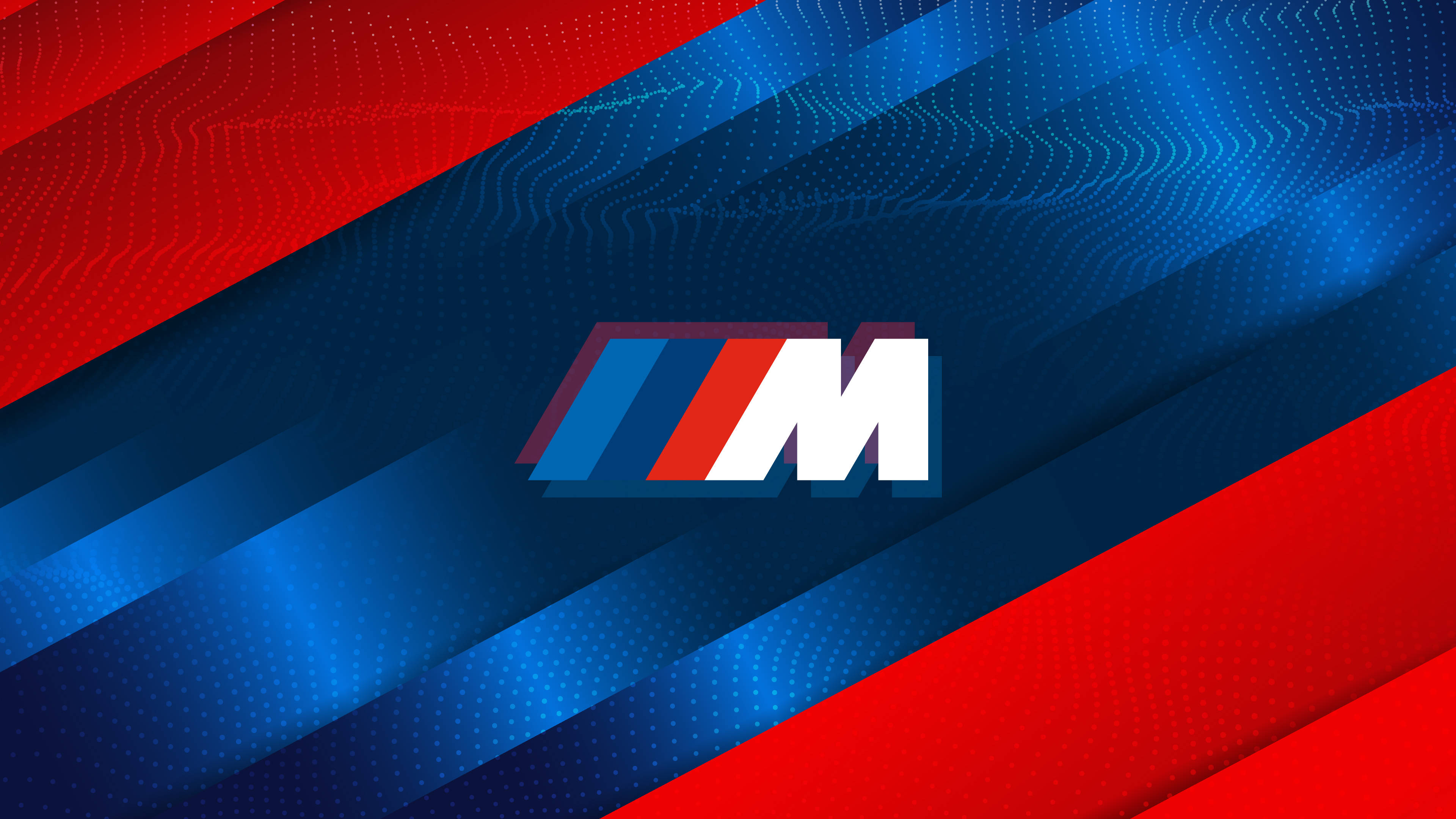 לוגו BMW M אדום כחול מבריק טפט