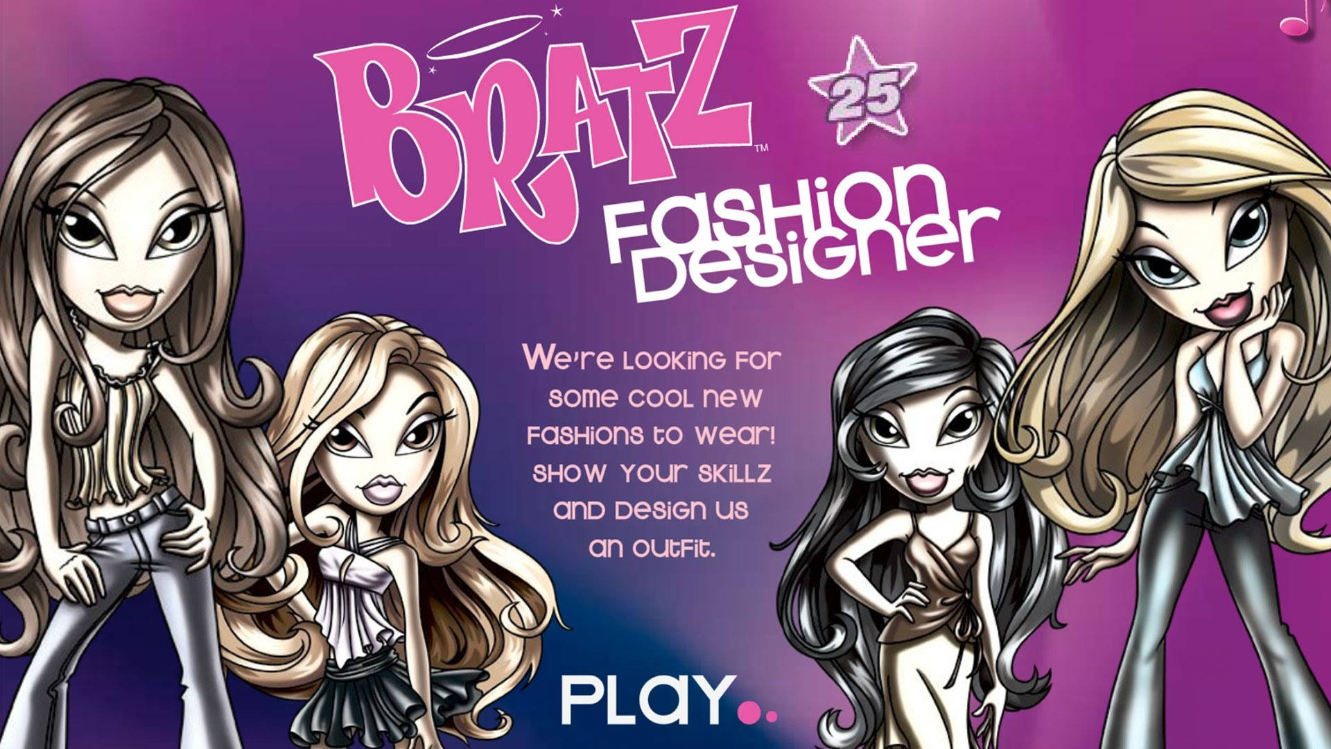 פוסטר משחק אופנה אסתטי של Bratz טפט