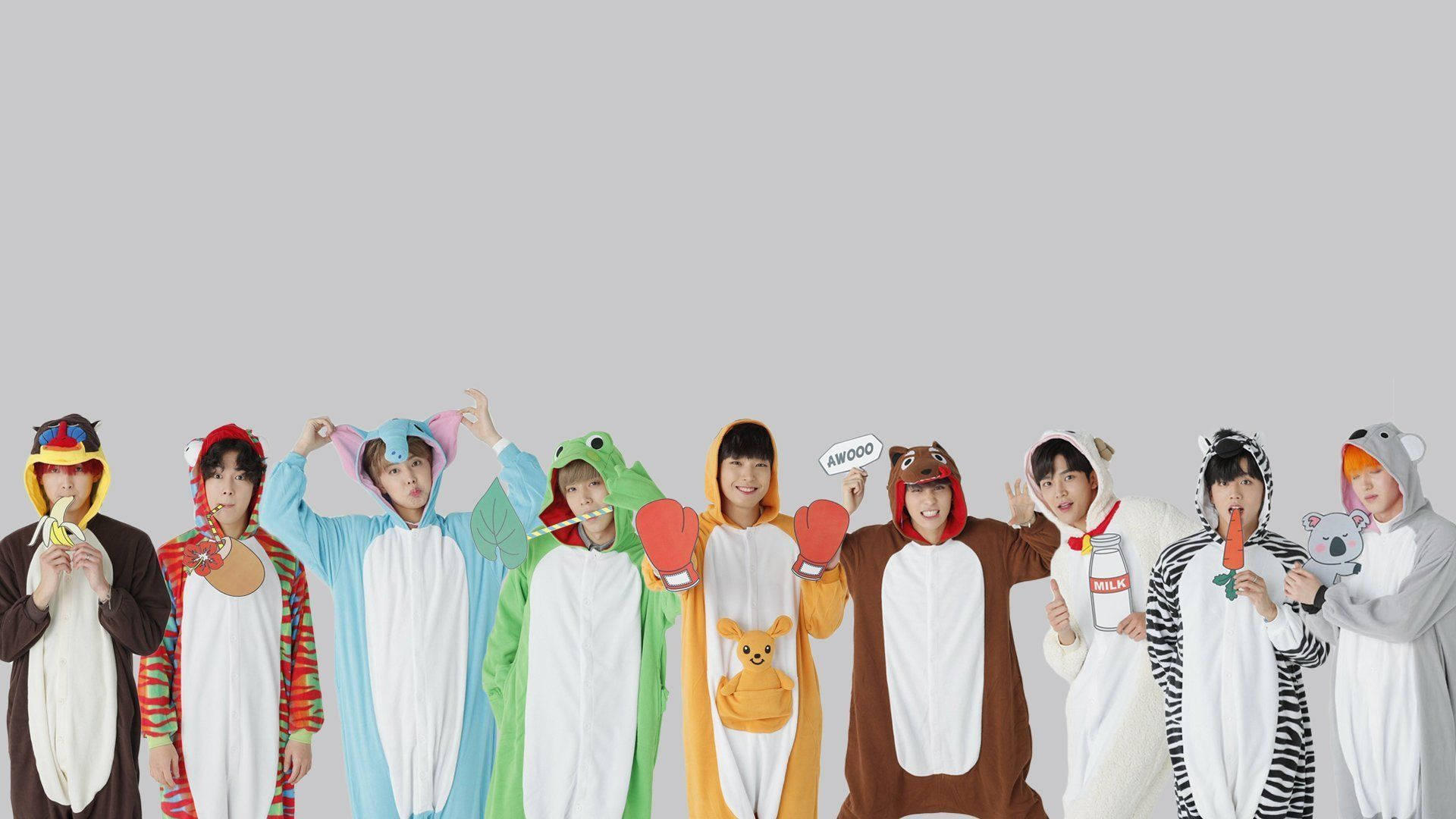 BTS בתחפושת חיות חמודה 2020 טפט