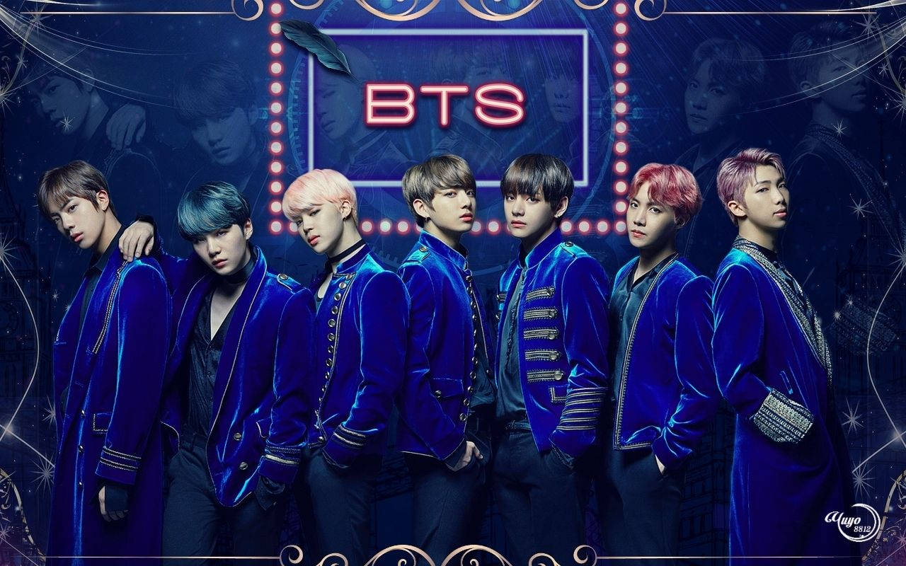 BTS נראים מגניבים בכחול טפט