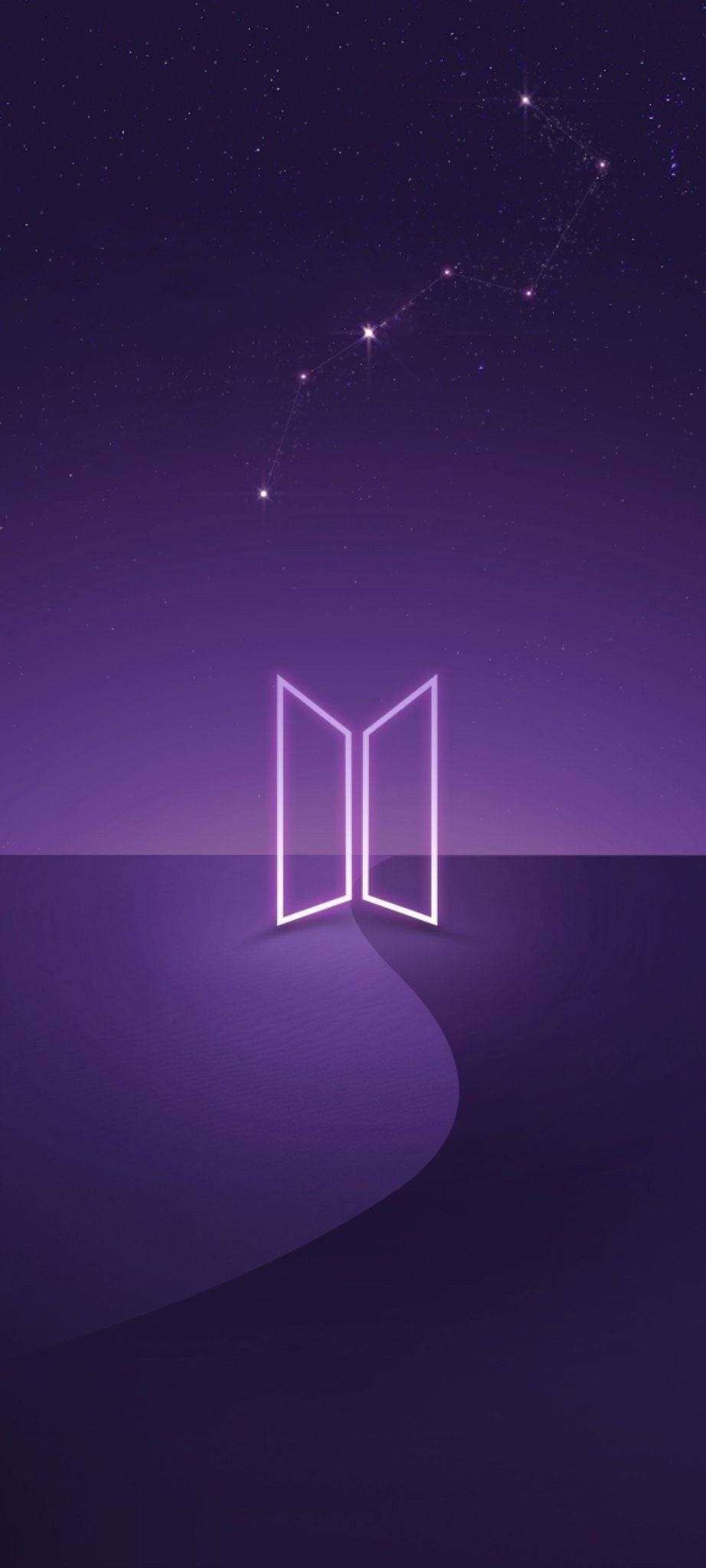 לוגו BTS סגול טפט