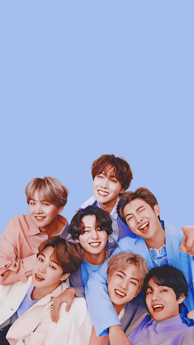 צילום חמוד של BTS בצבעי פסטל טפט