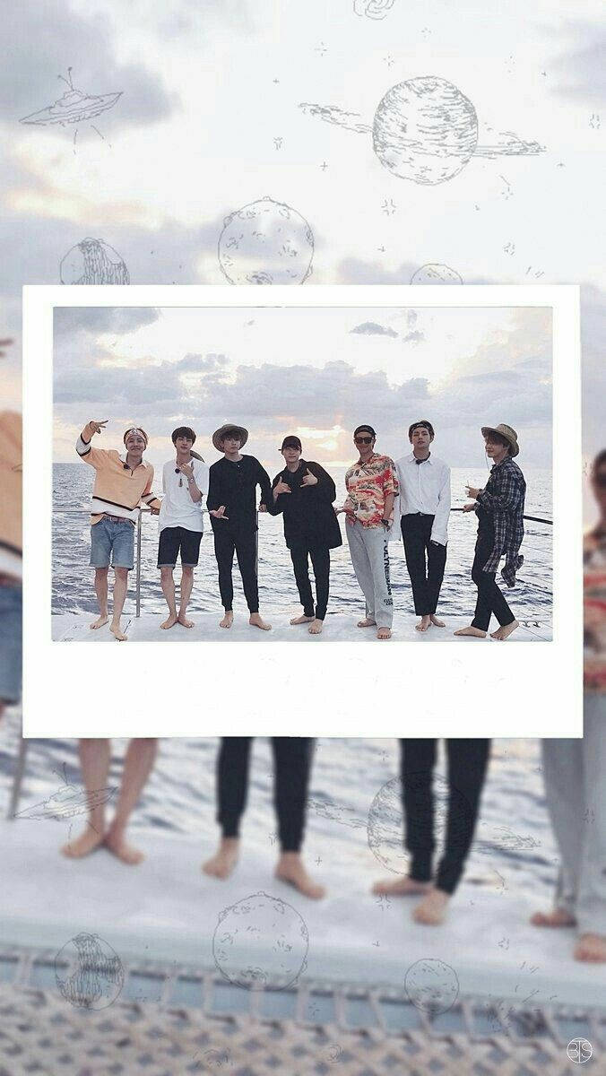 BTS יאכטה פולארויד אסתטי טפט
