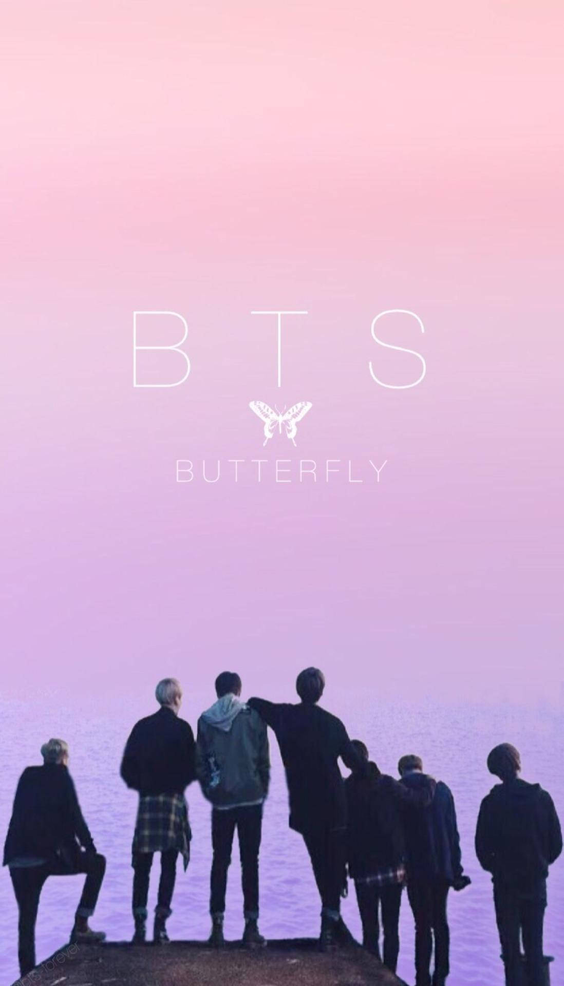 BTS אנימה פרפר טפט