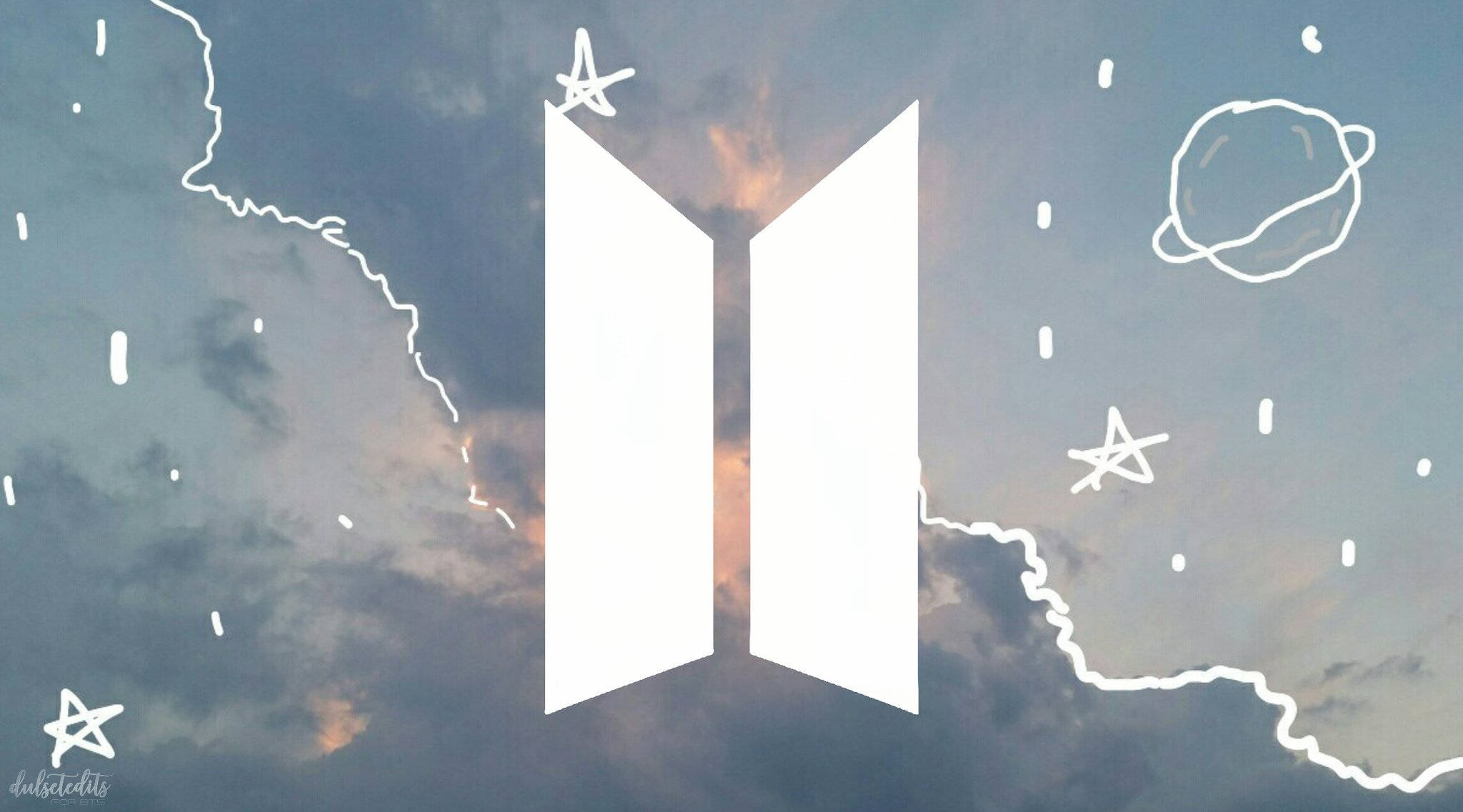 לוגו BTS אסתטי וחמוד טפט