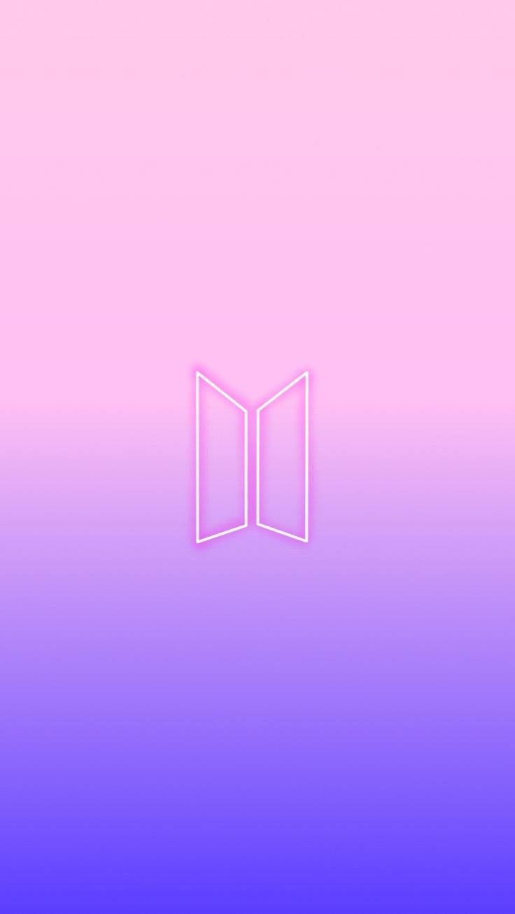 לוגו BTS בגרדיאנט סגול טפט