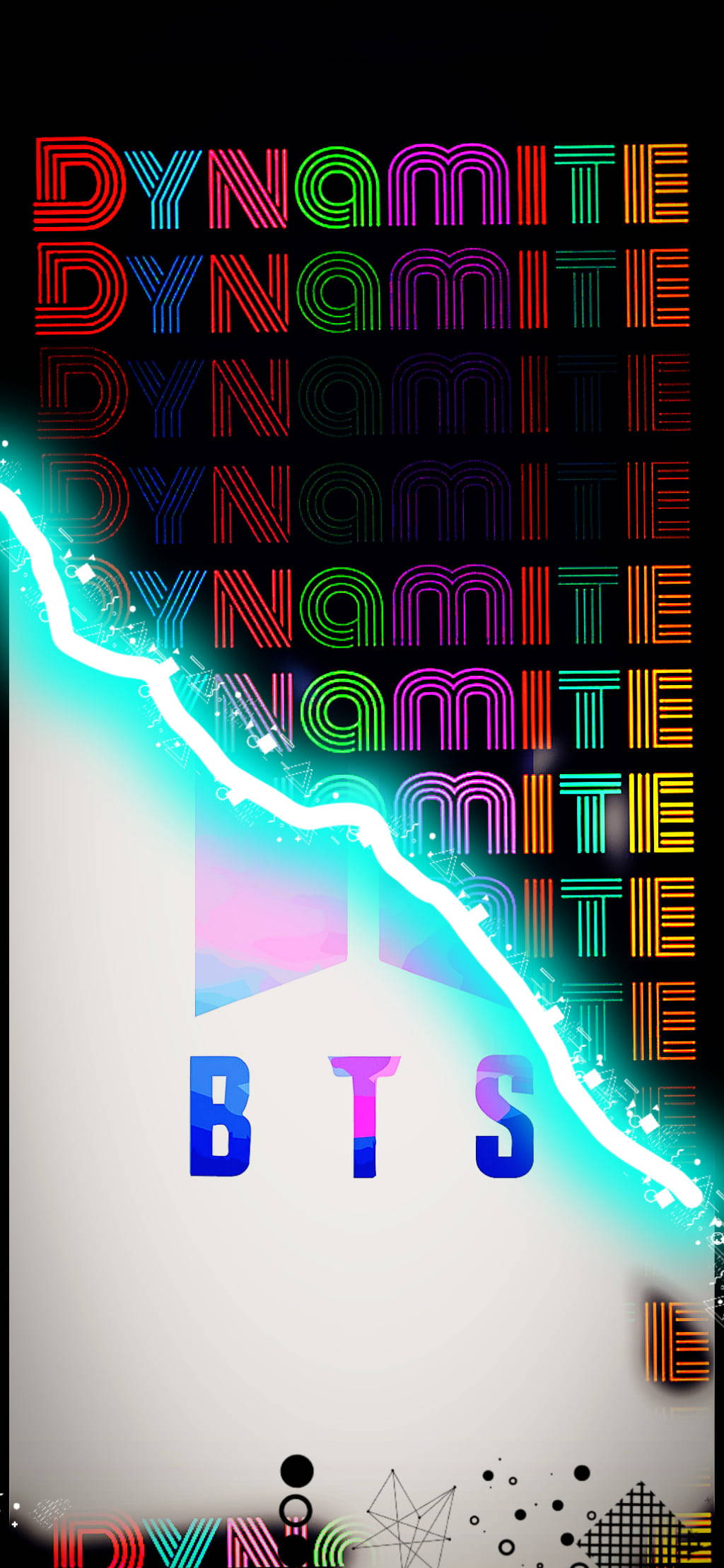 אפקט מעבר מגניב של BTS Dynamite טפט