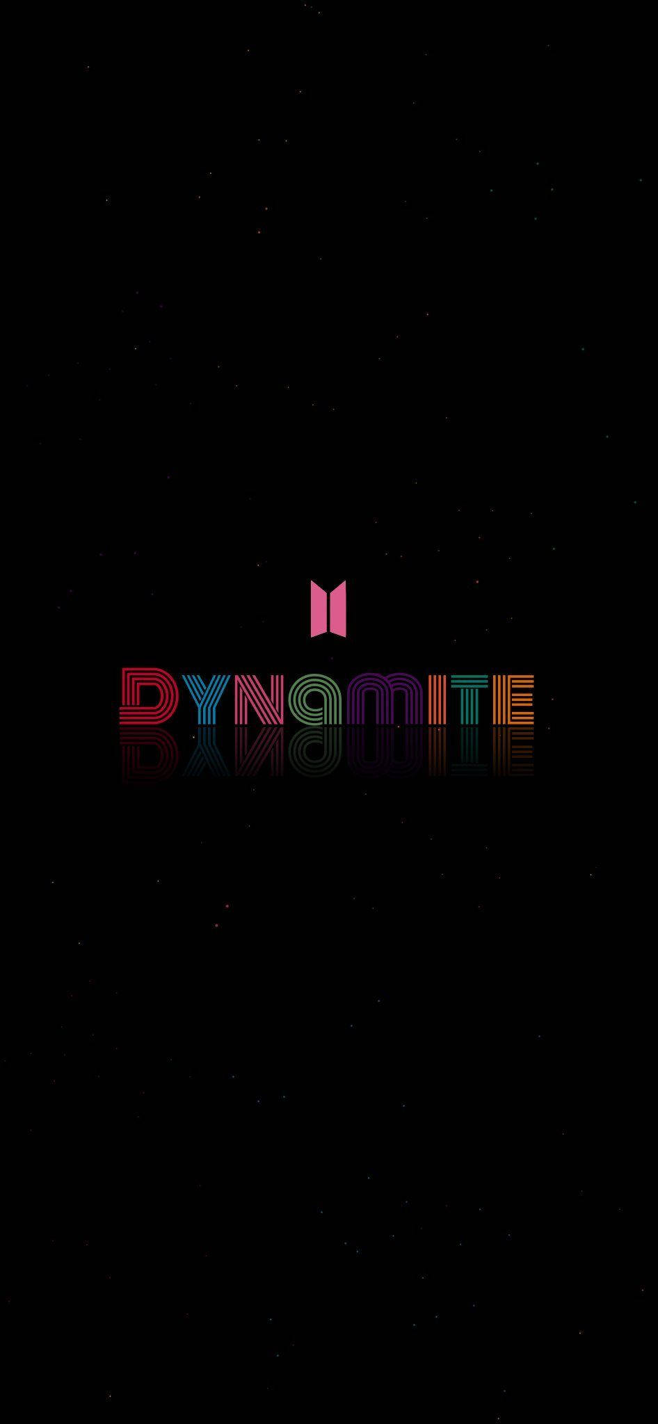 לוגו BTS Dynamite שחור פשוט טפט