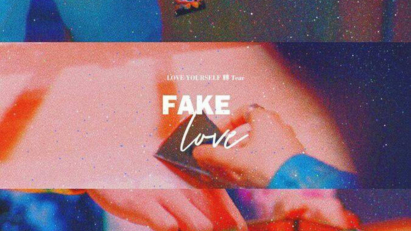 BTS Fake Love על צילום גרגירי למחשב נייד טפט