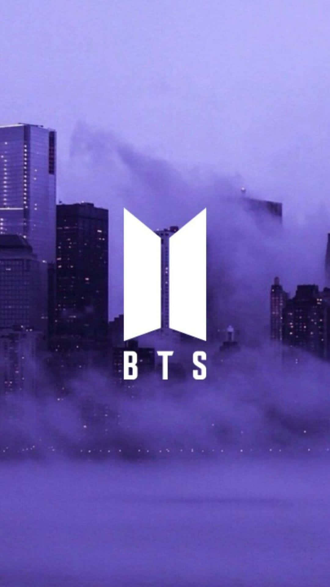 אייפון לבנדר אסתטי לוגו BTS טפט