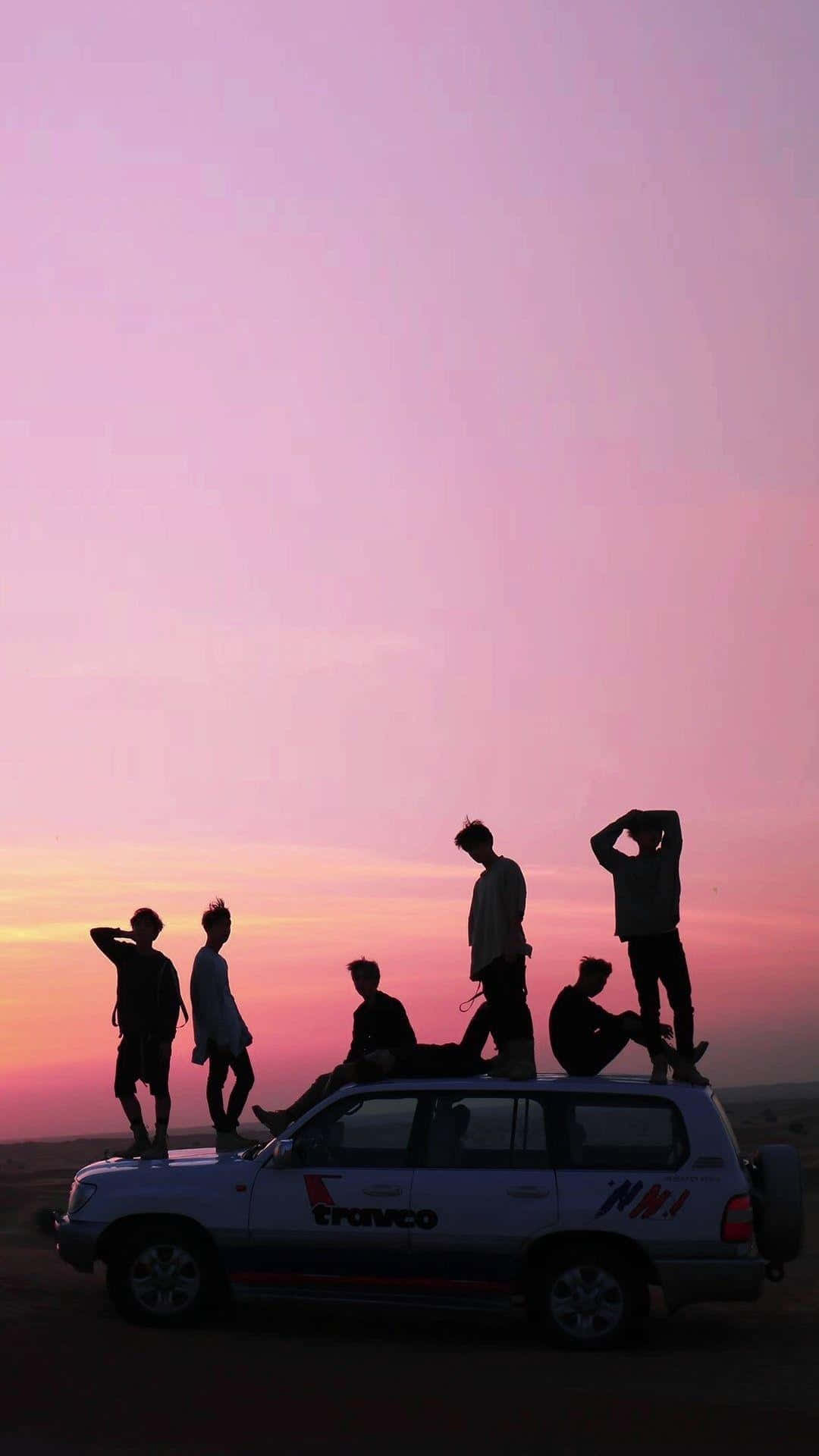 BTS שמיים סגולים אייפון טפט