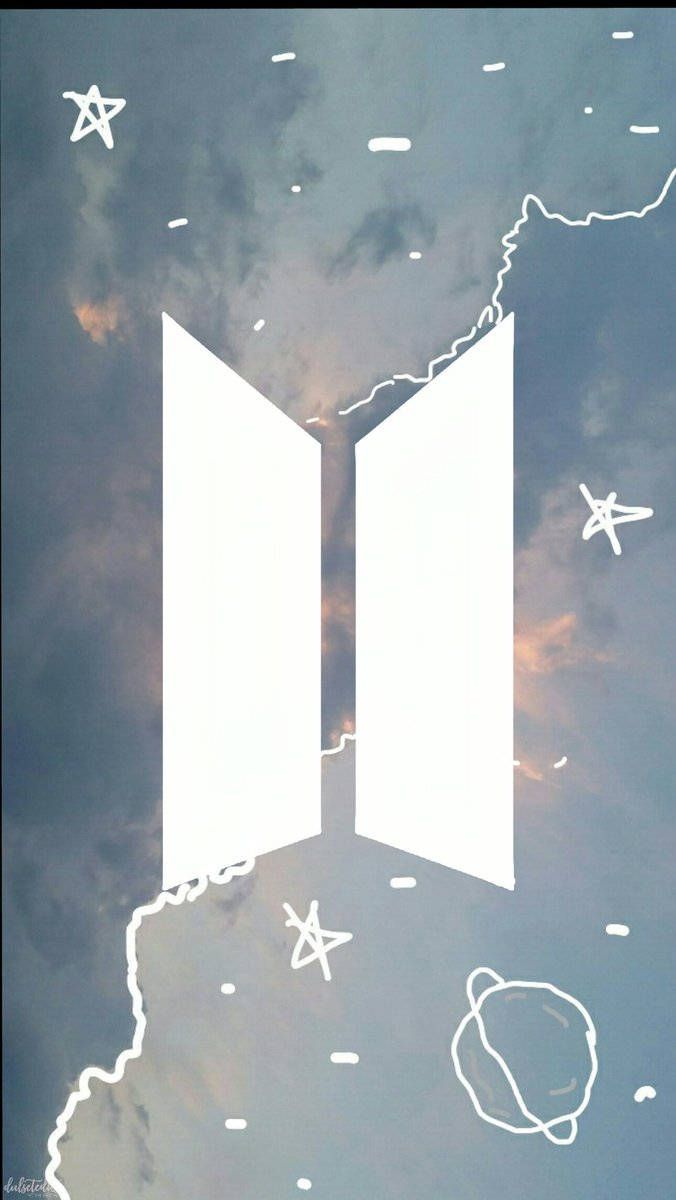 לוגו BTS חמוד בגרפיקה טפט