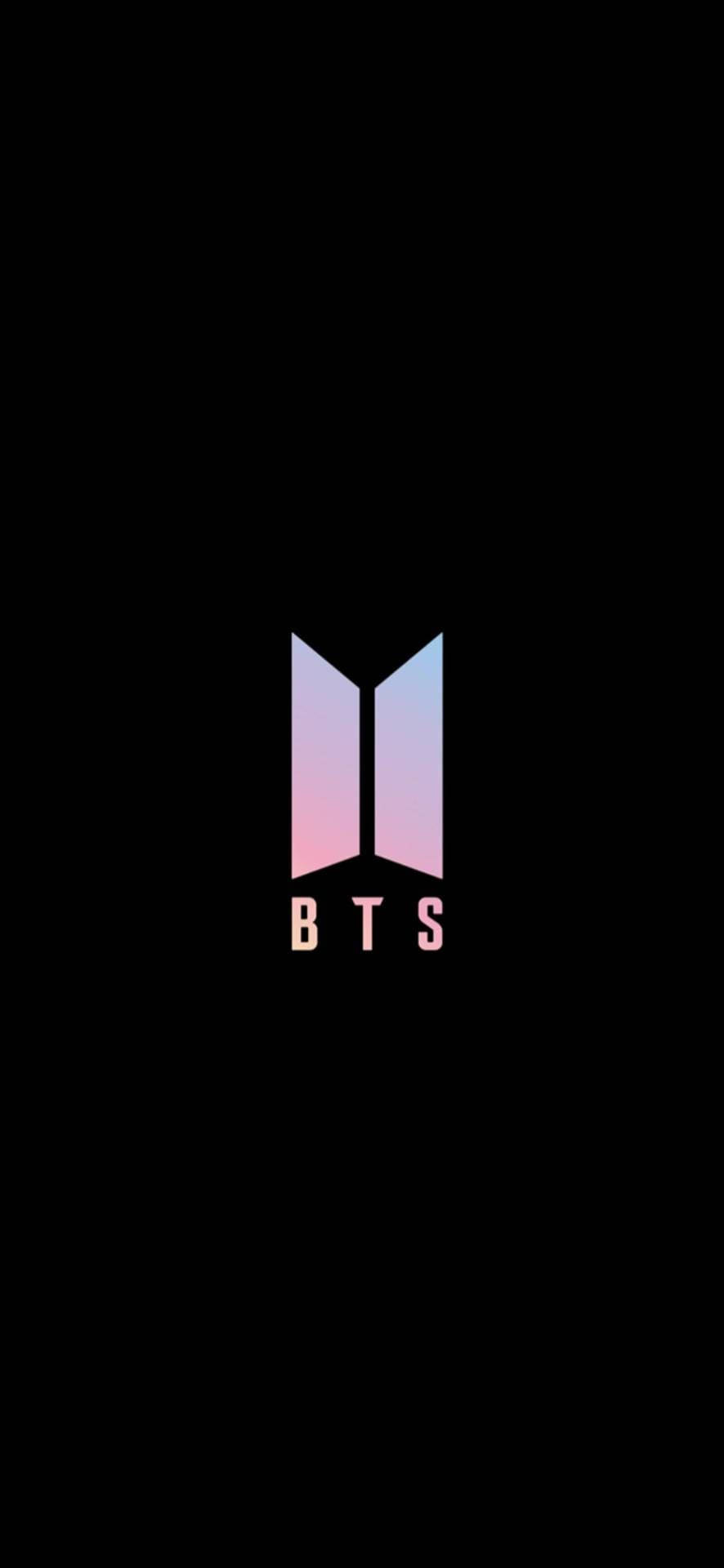 לוגו BTS ורוד במינימליזם טפט