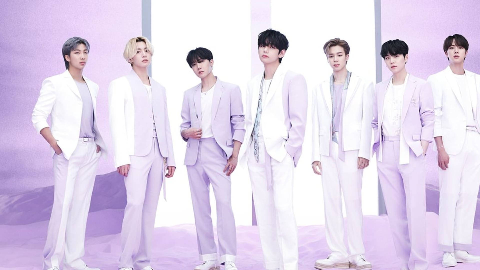 BTS K-Pop פסטל סגול טפט