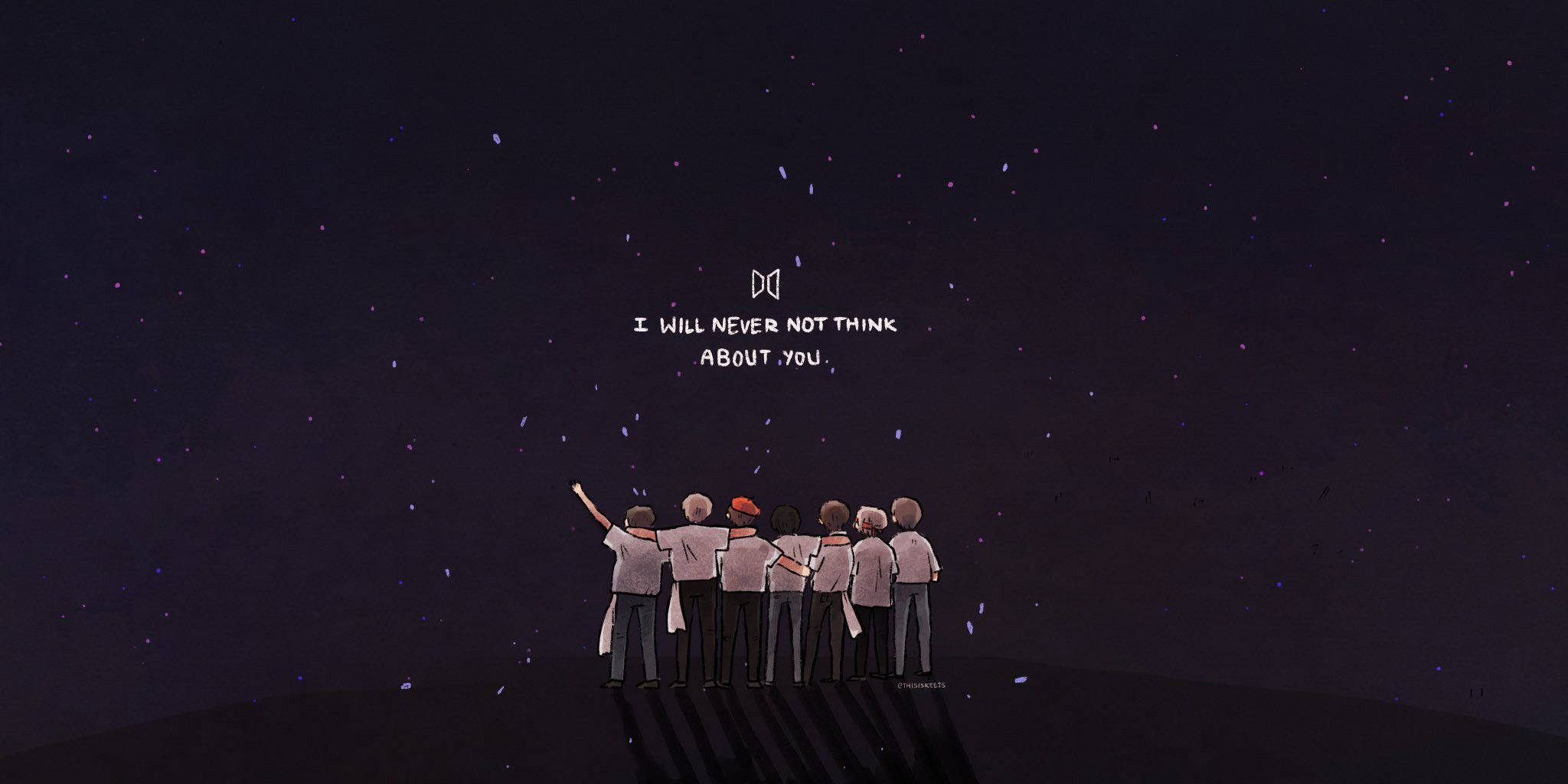 יצירת אומנות לוגו BTS טפט