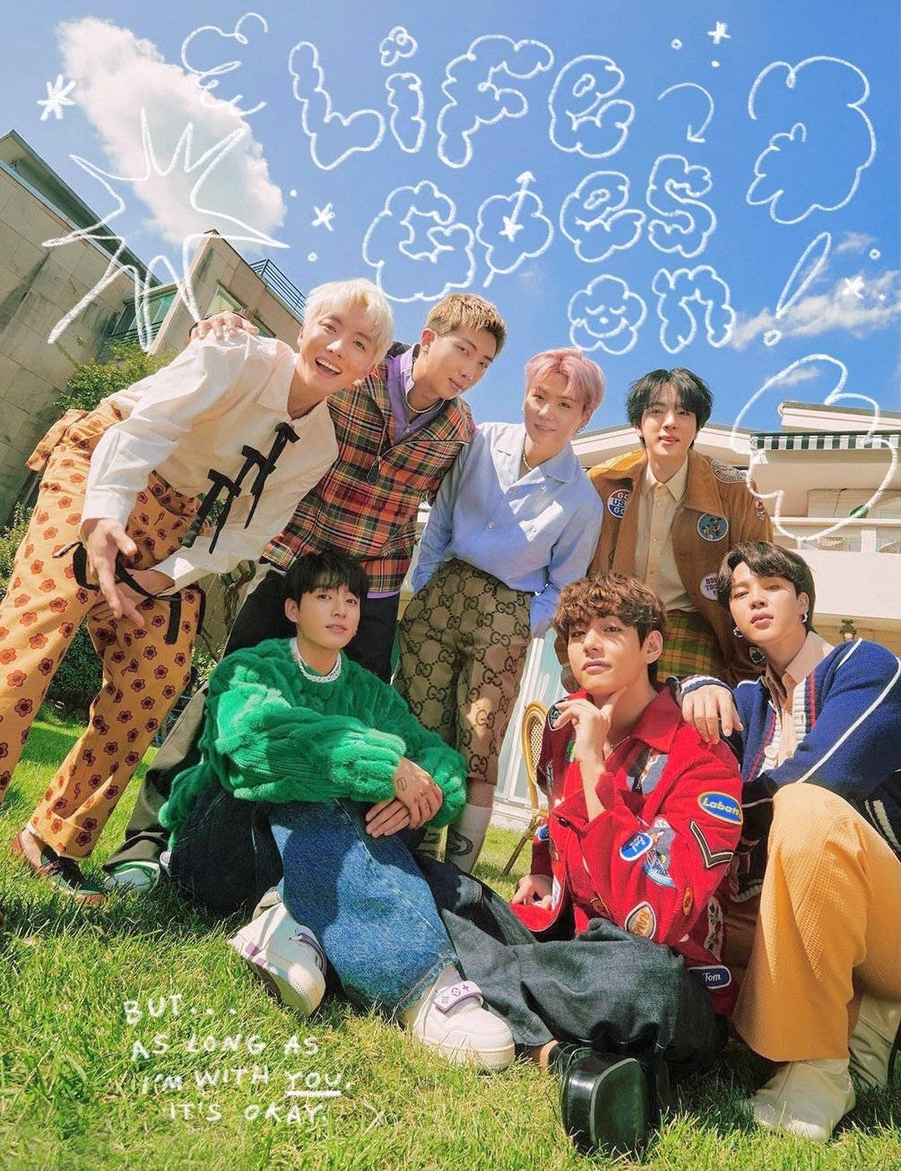 חברי BTS Life Goes On טפט