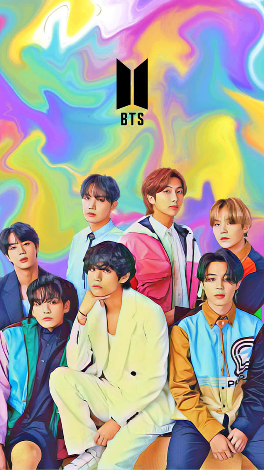 אייפון טריפי של BTS טפט